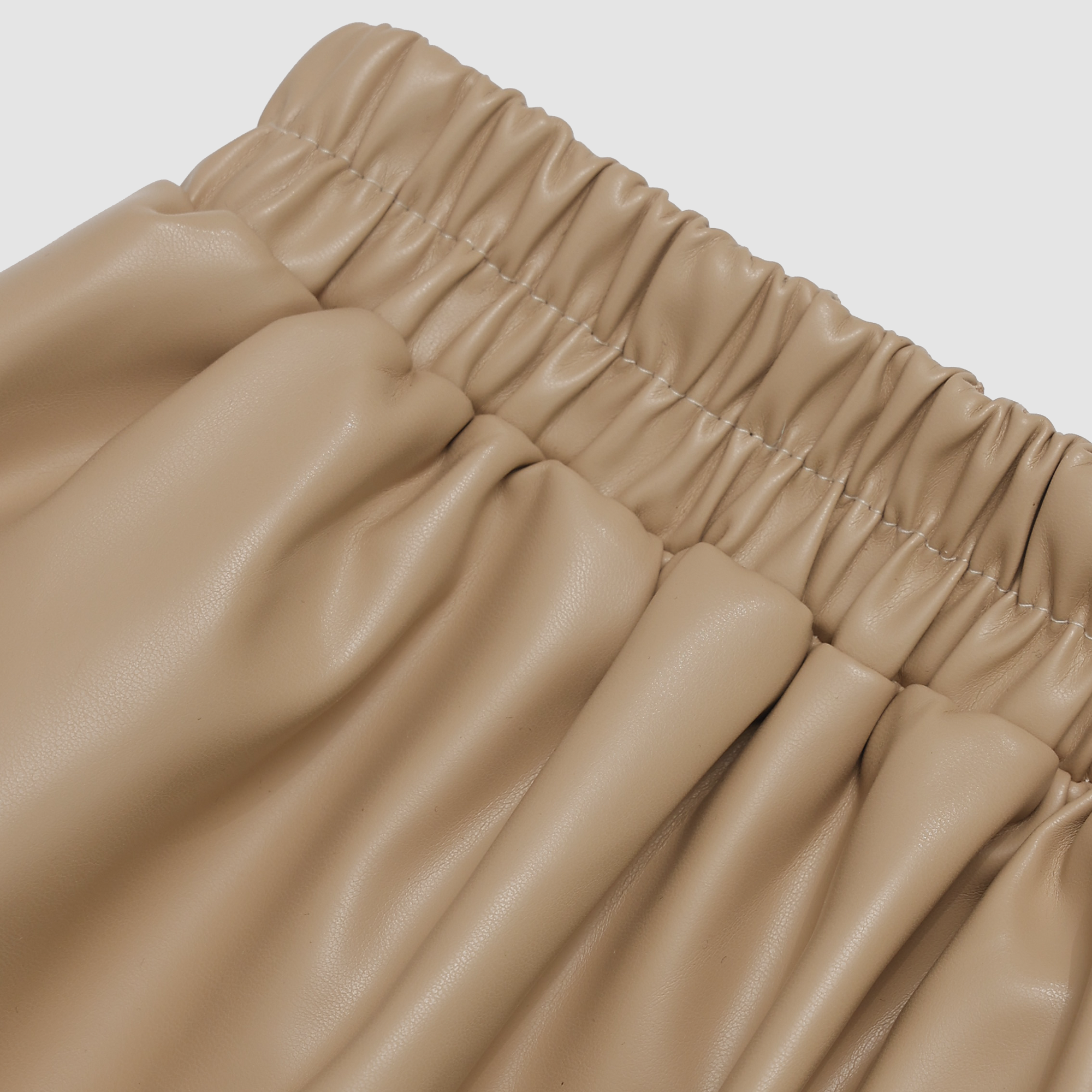 Jackie Faux Leather Bubble Mini Skirt