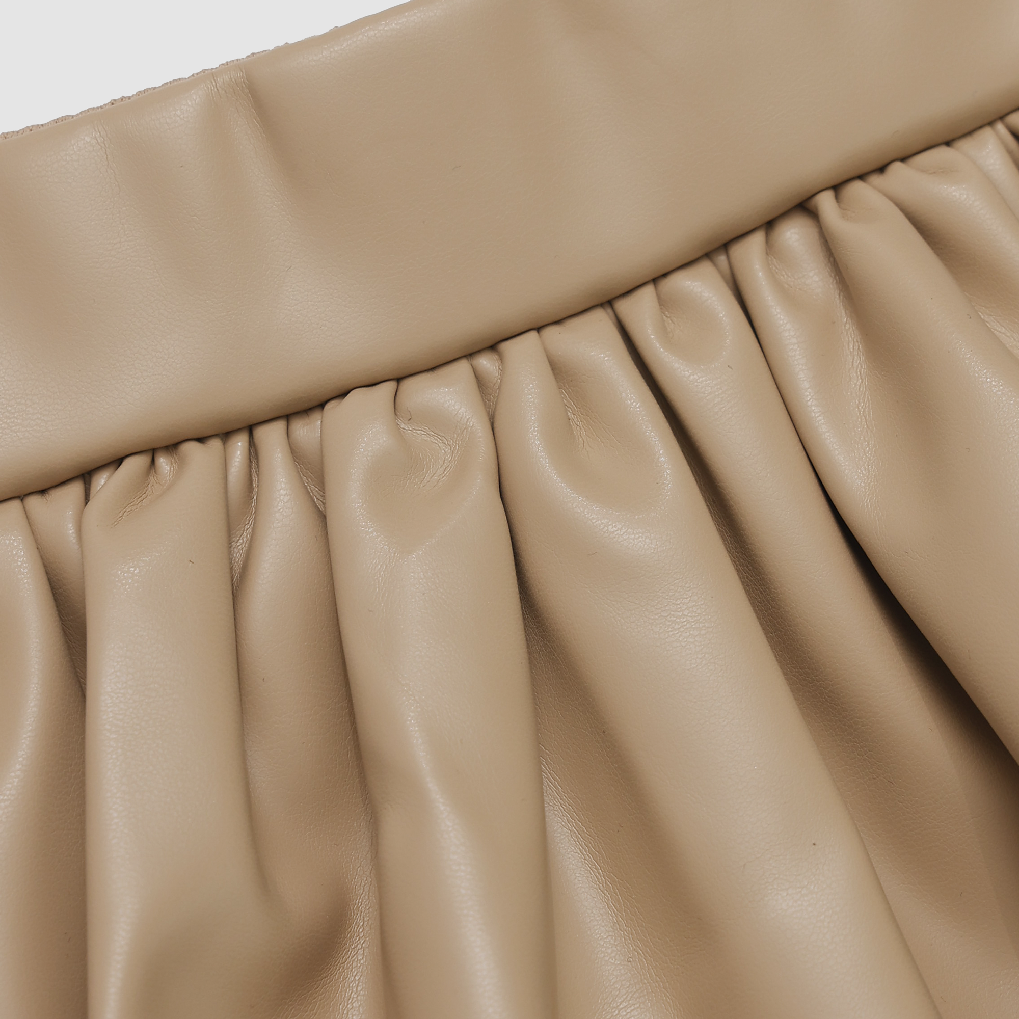 Jackie Faux Leather Bubble Mini Skirt