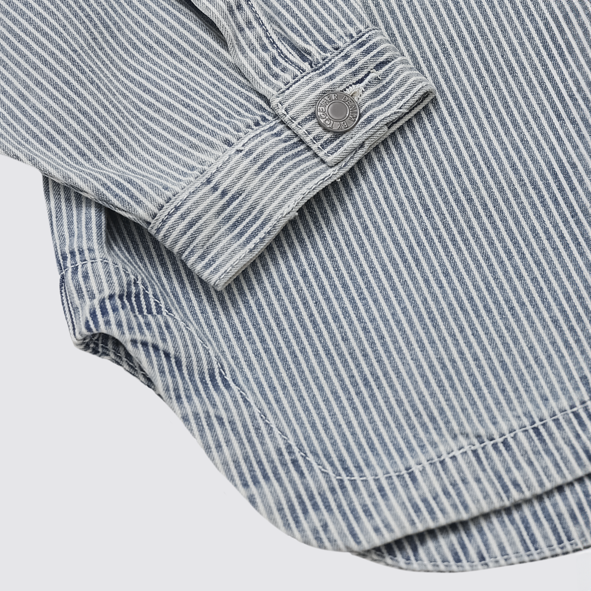 Jacqueline Pinstripe Denim Shacket