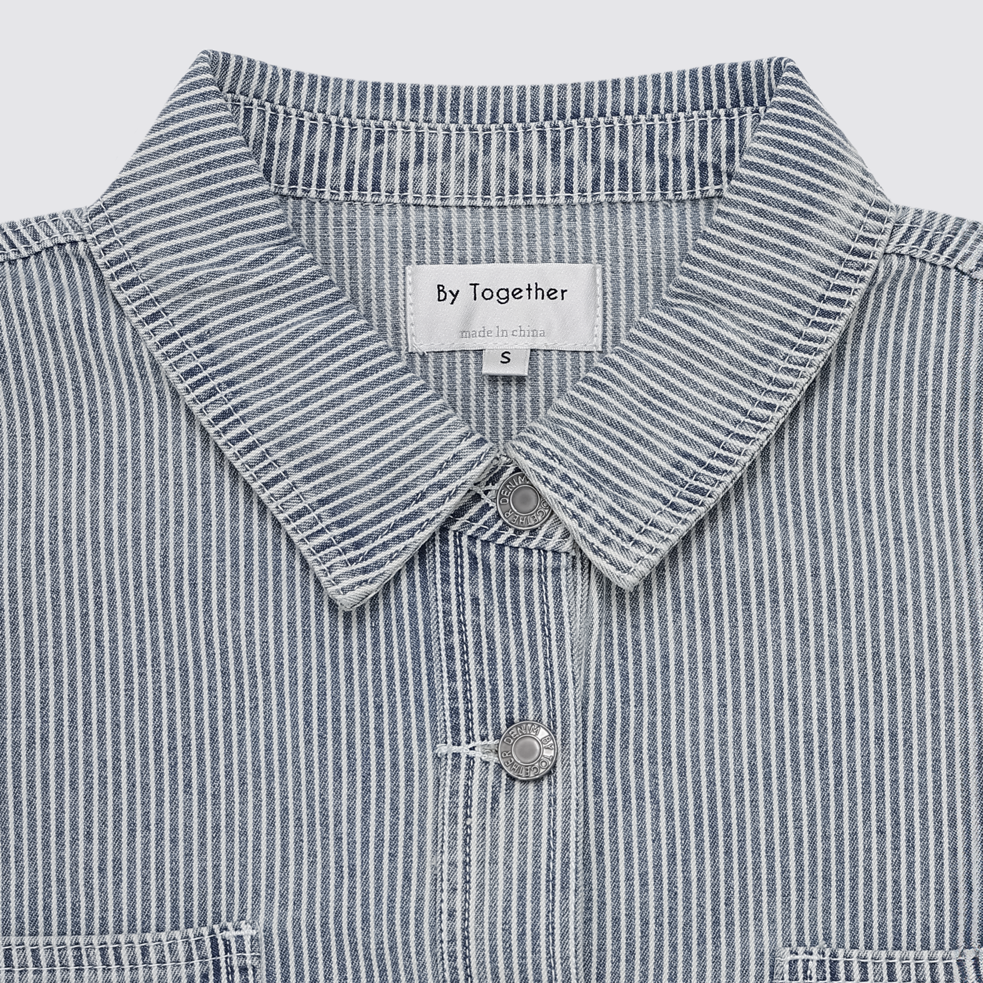 Jacqueline Pinstripe Denim Shacket