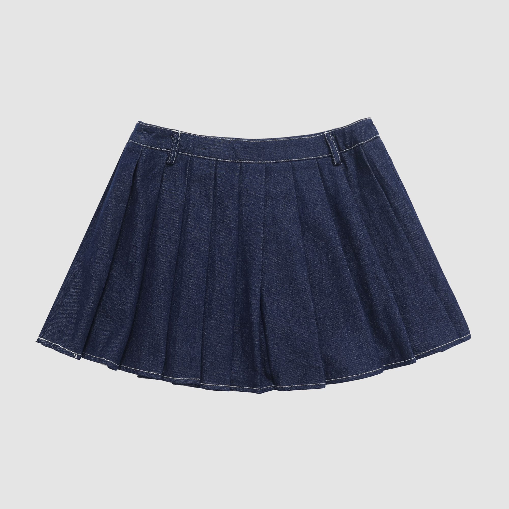 Jolie Pleated Denim Skort