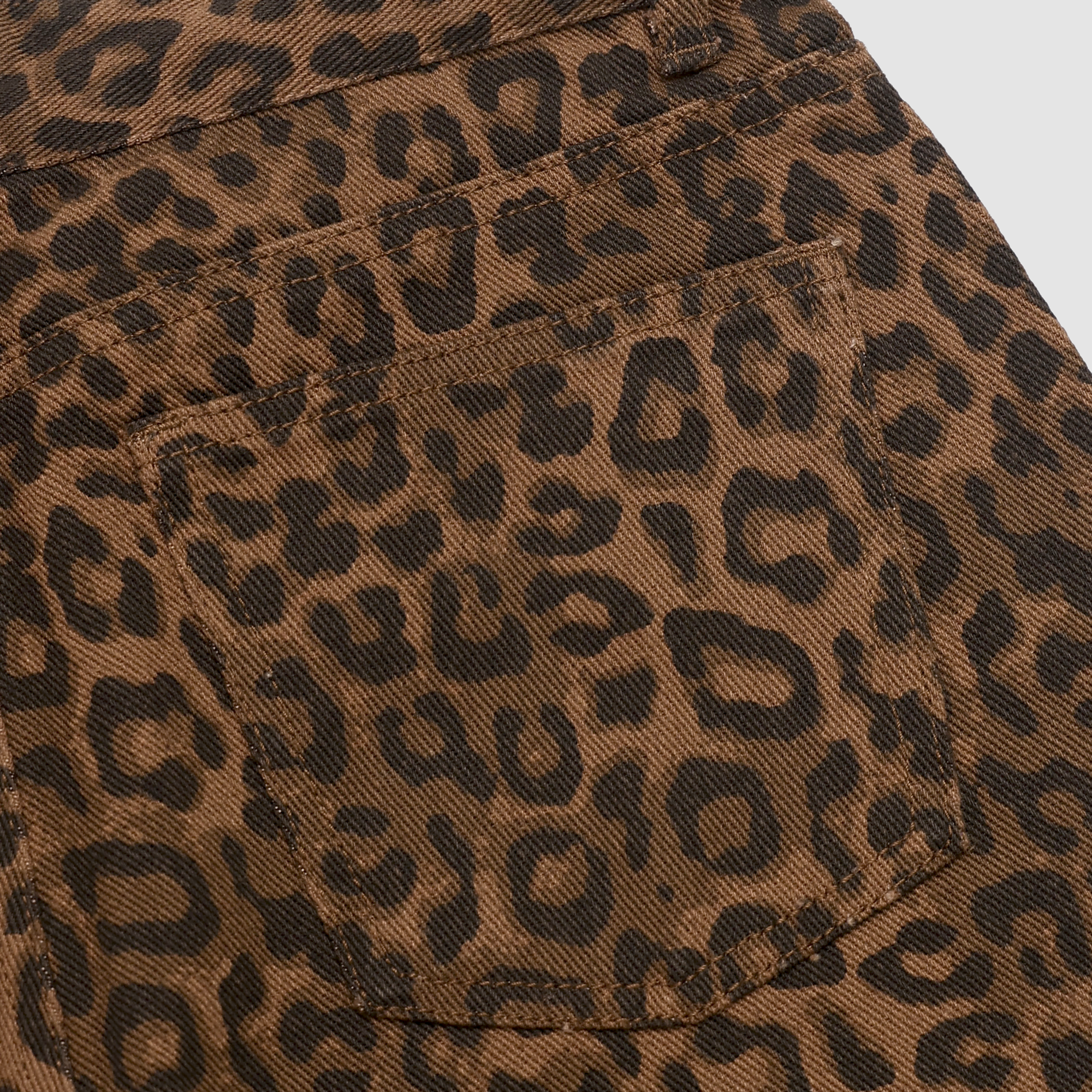 Josephine Leopard Jean Shorts in Brown Leopard