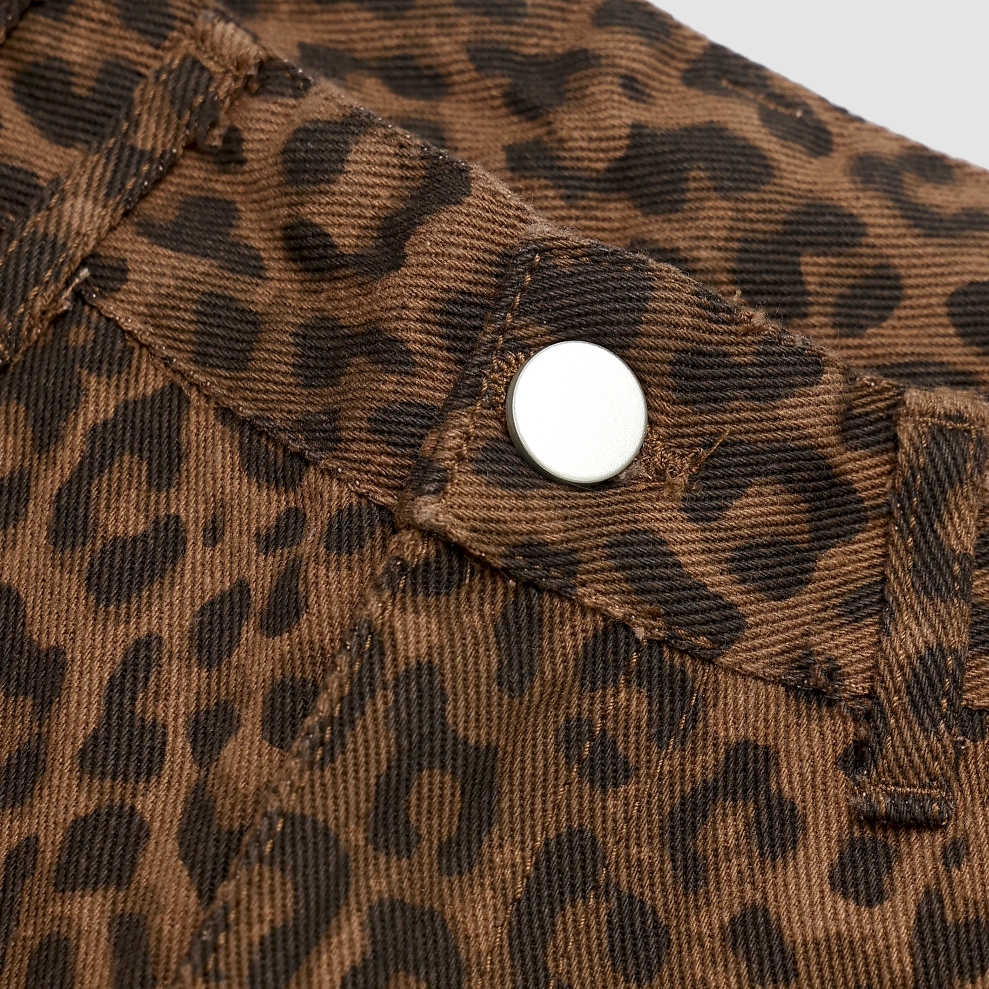 Josephine Leopard Jean Shorts in Brown Leopard