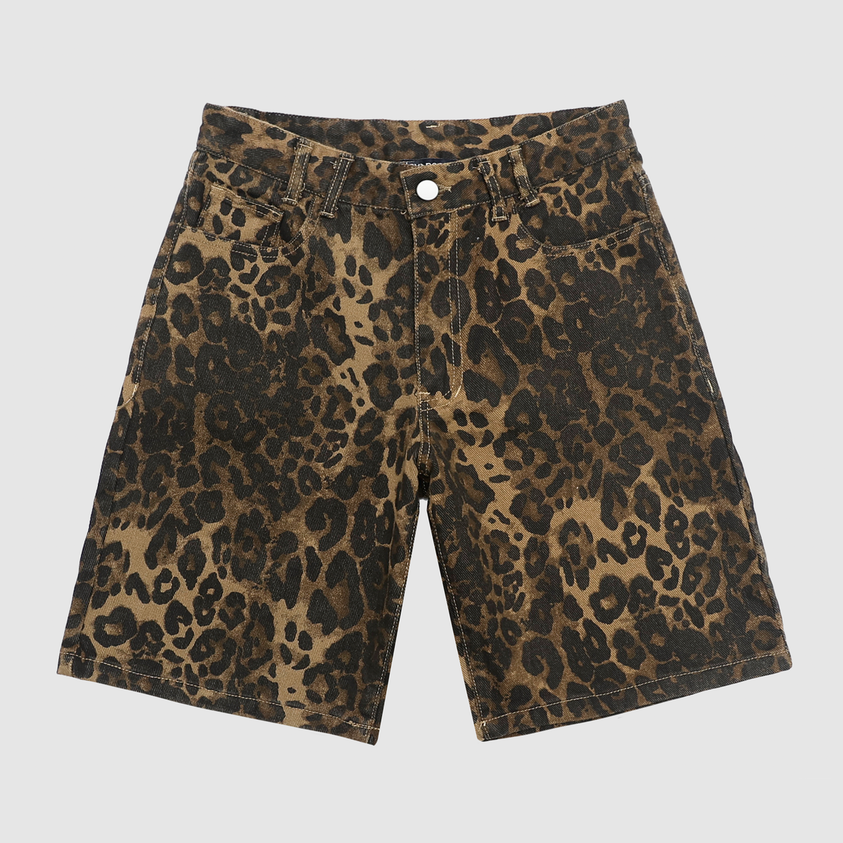 Josephine Leopard Jean Shorts in Olive Leopard – Sixteen