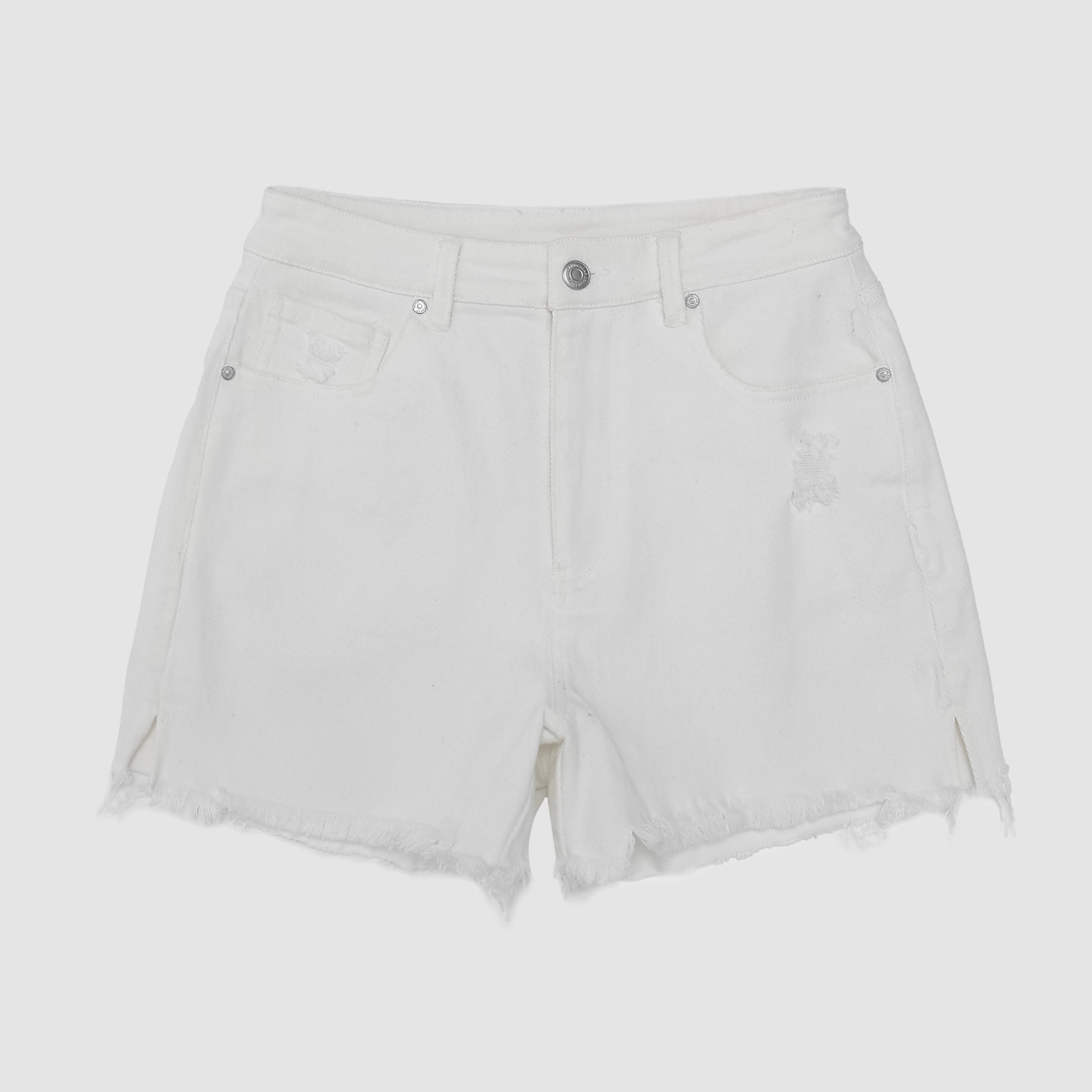 Kaleigh Distressed Hem Denim Shorts