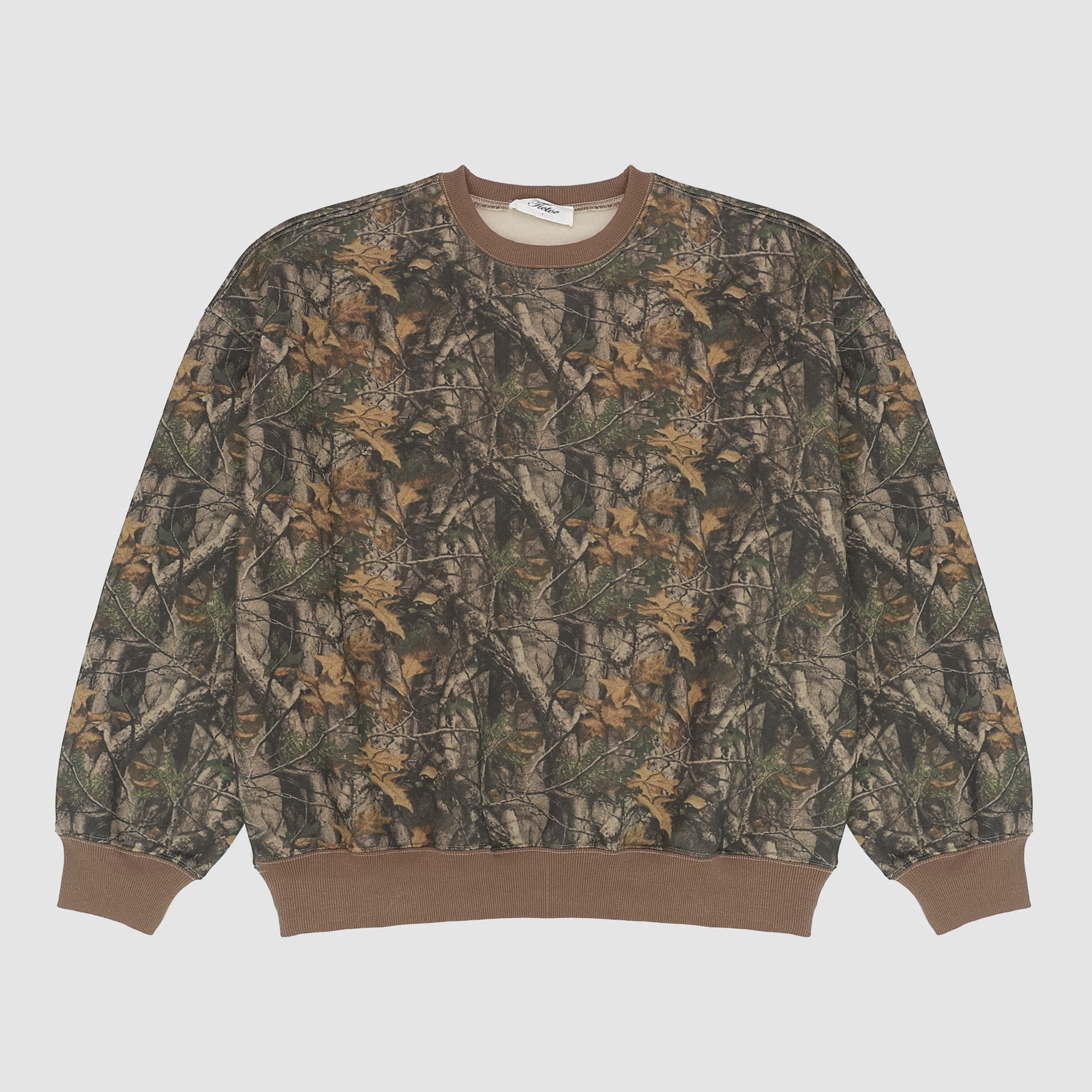 Katelyn Woodland Camo Crewneck