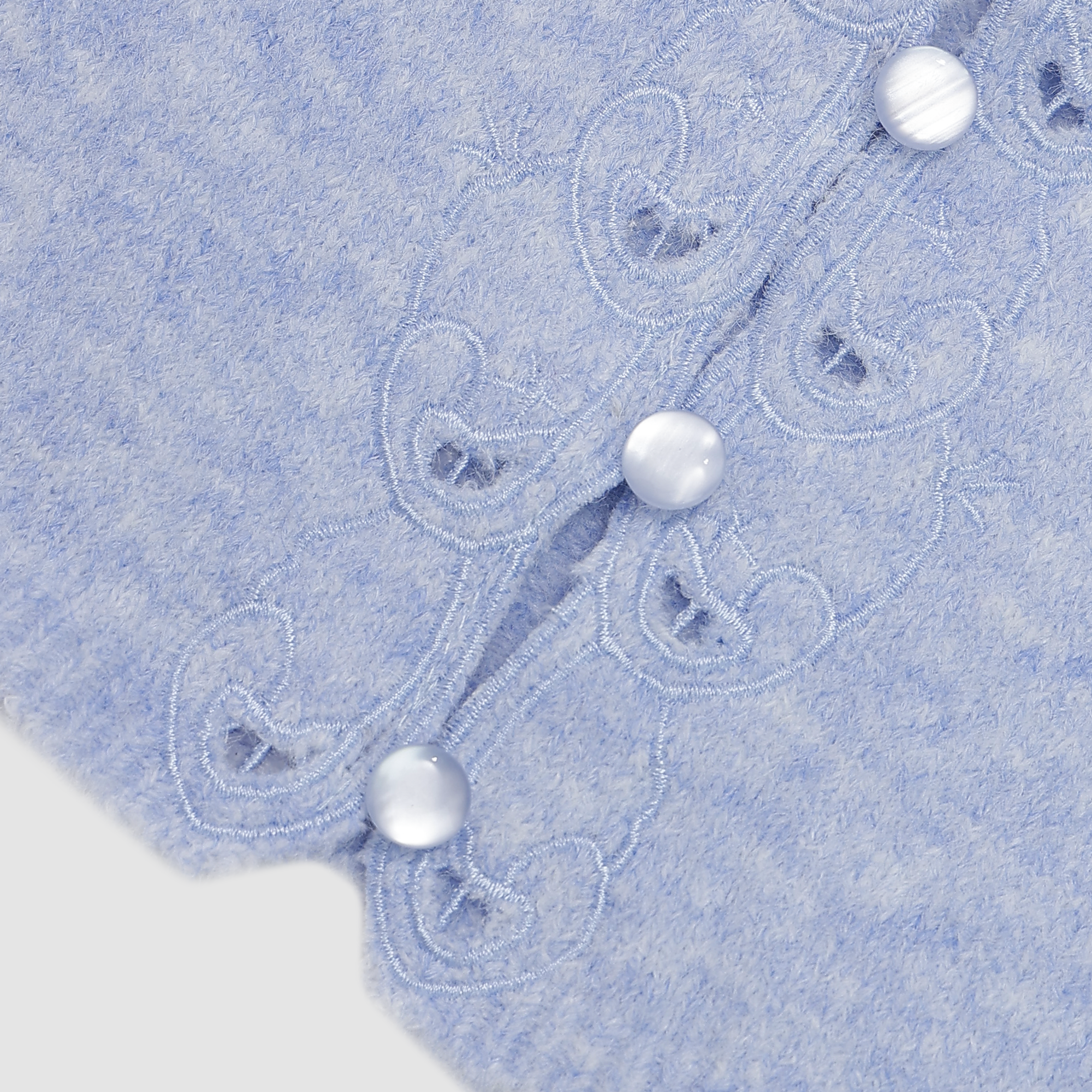 Kensington Embroidered Oversized Cardigan in Blue