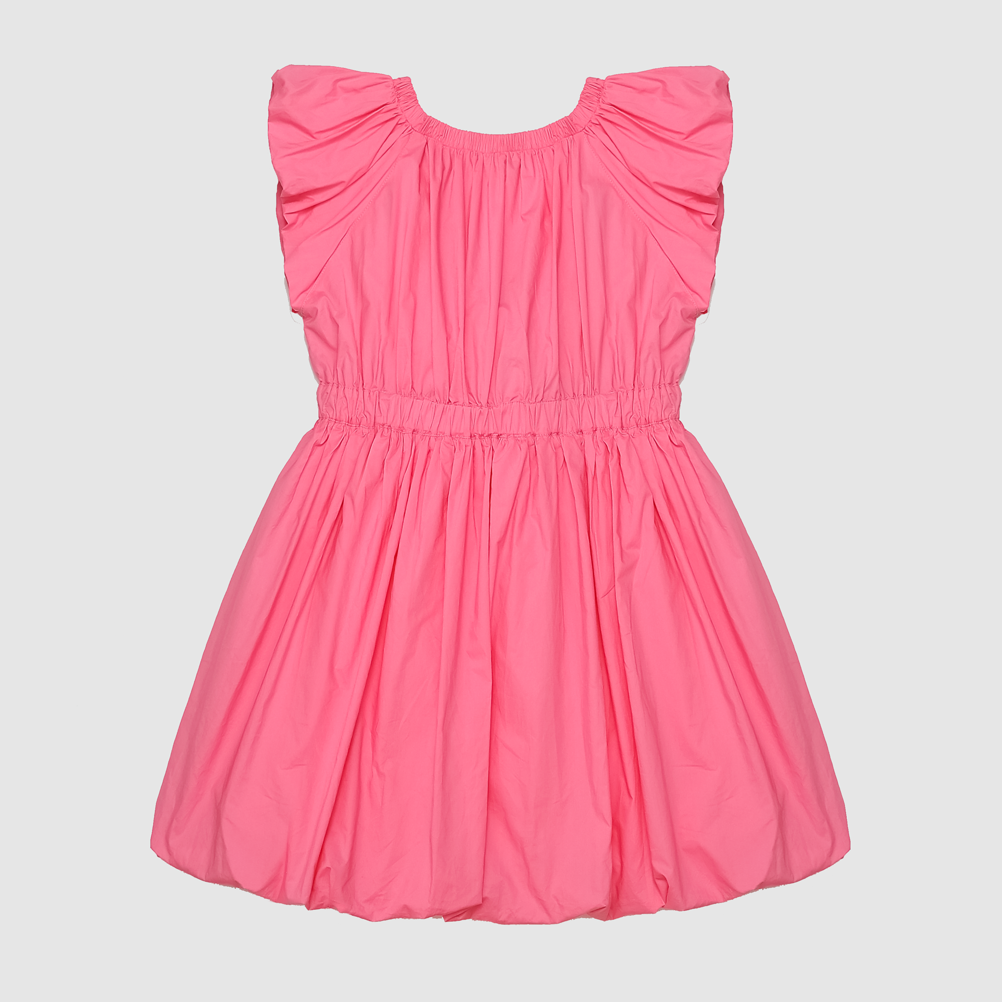 Kinsey Bow Bubble Dress in Hot Pink
