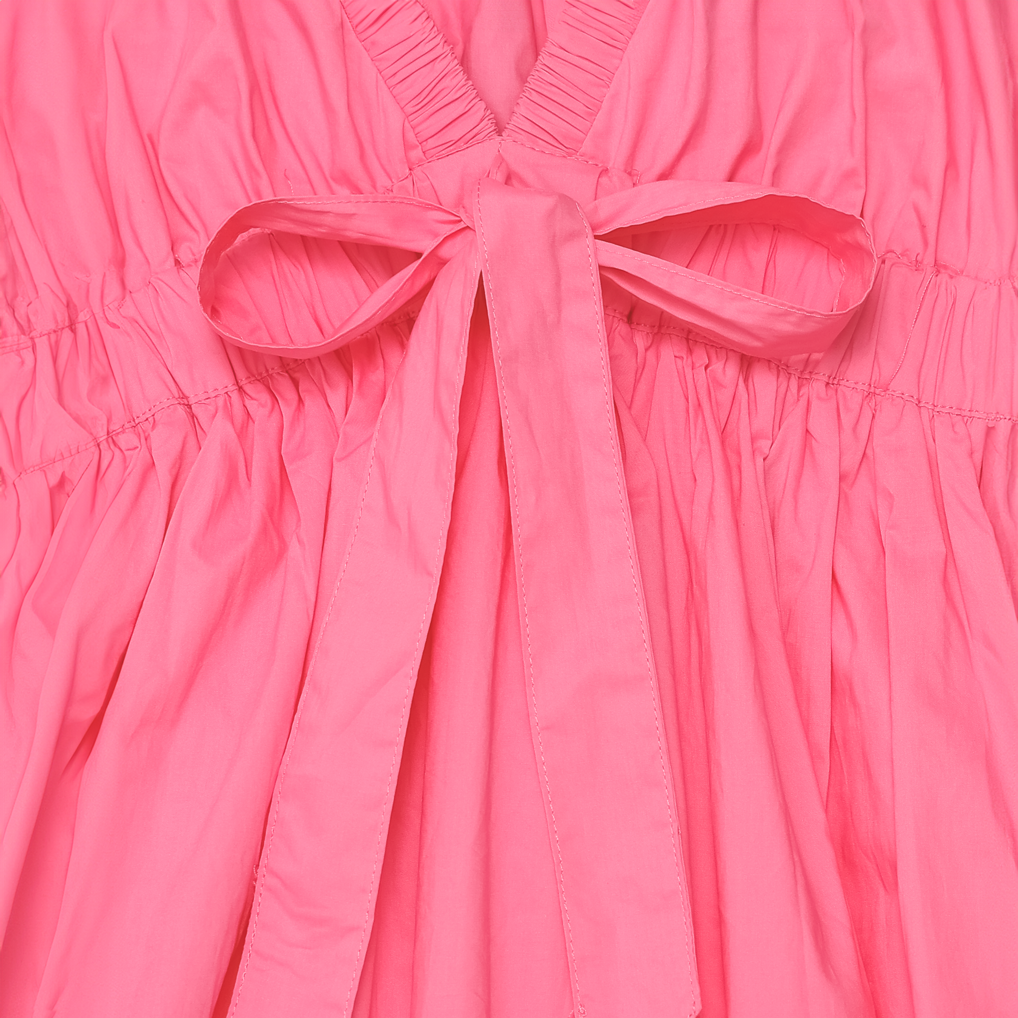 Kinsey Bow Bubble Dress in Hot Pink