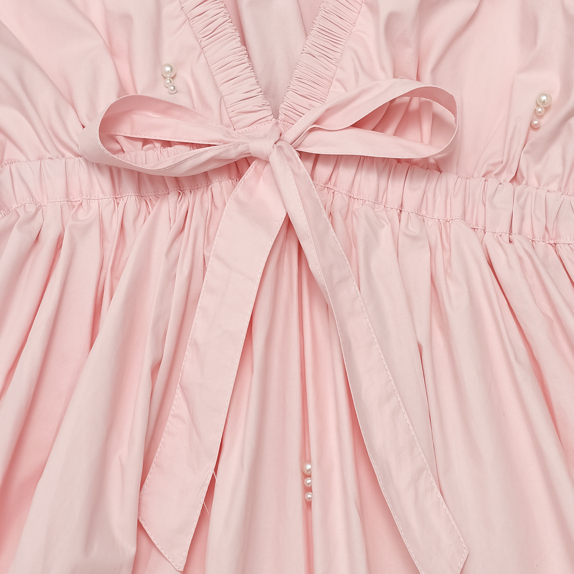 Kinsey Bow Bubble Dress in Light Pink