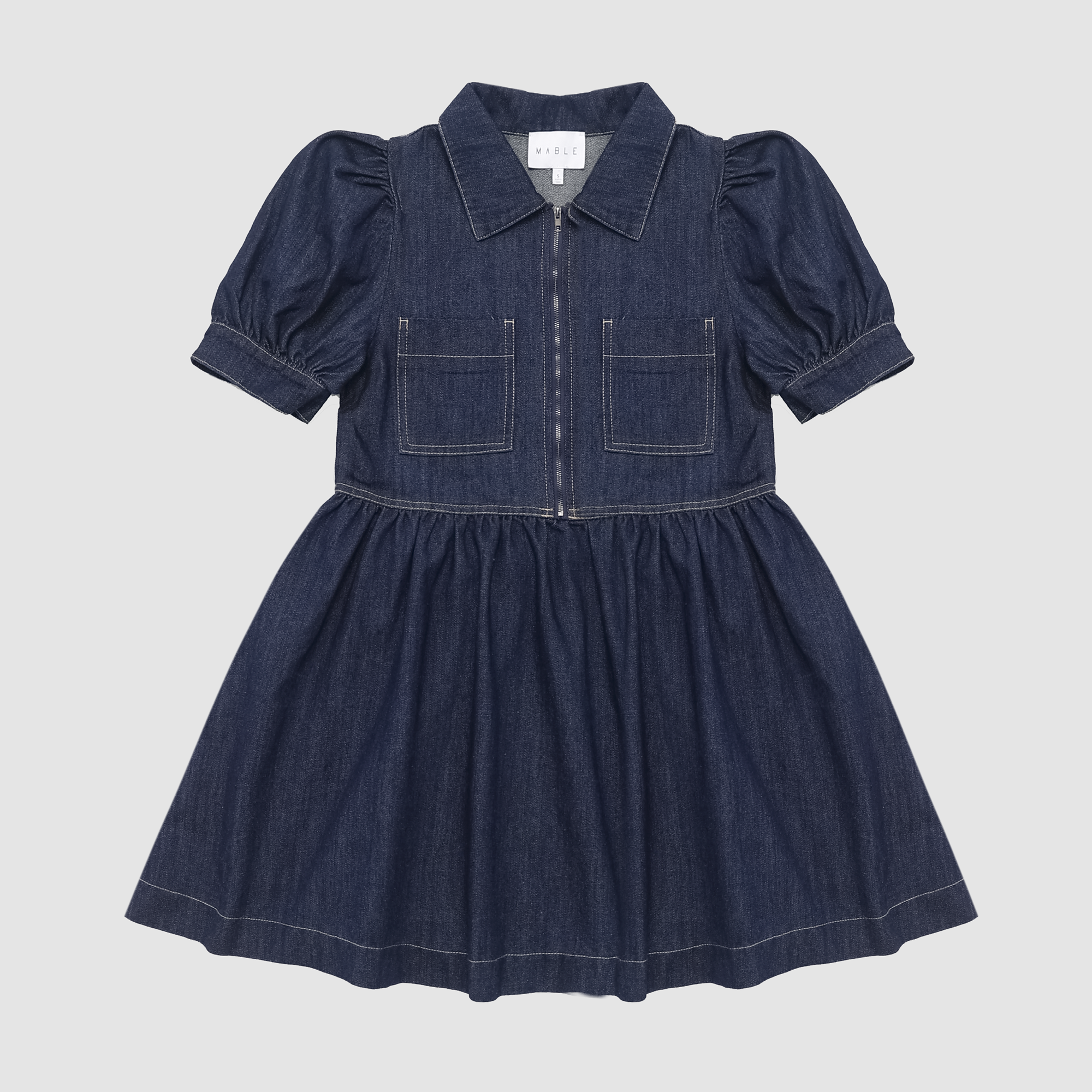 Kylie Denim Puff Sleeve Mini Dress