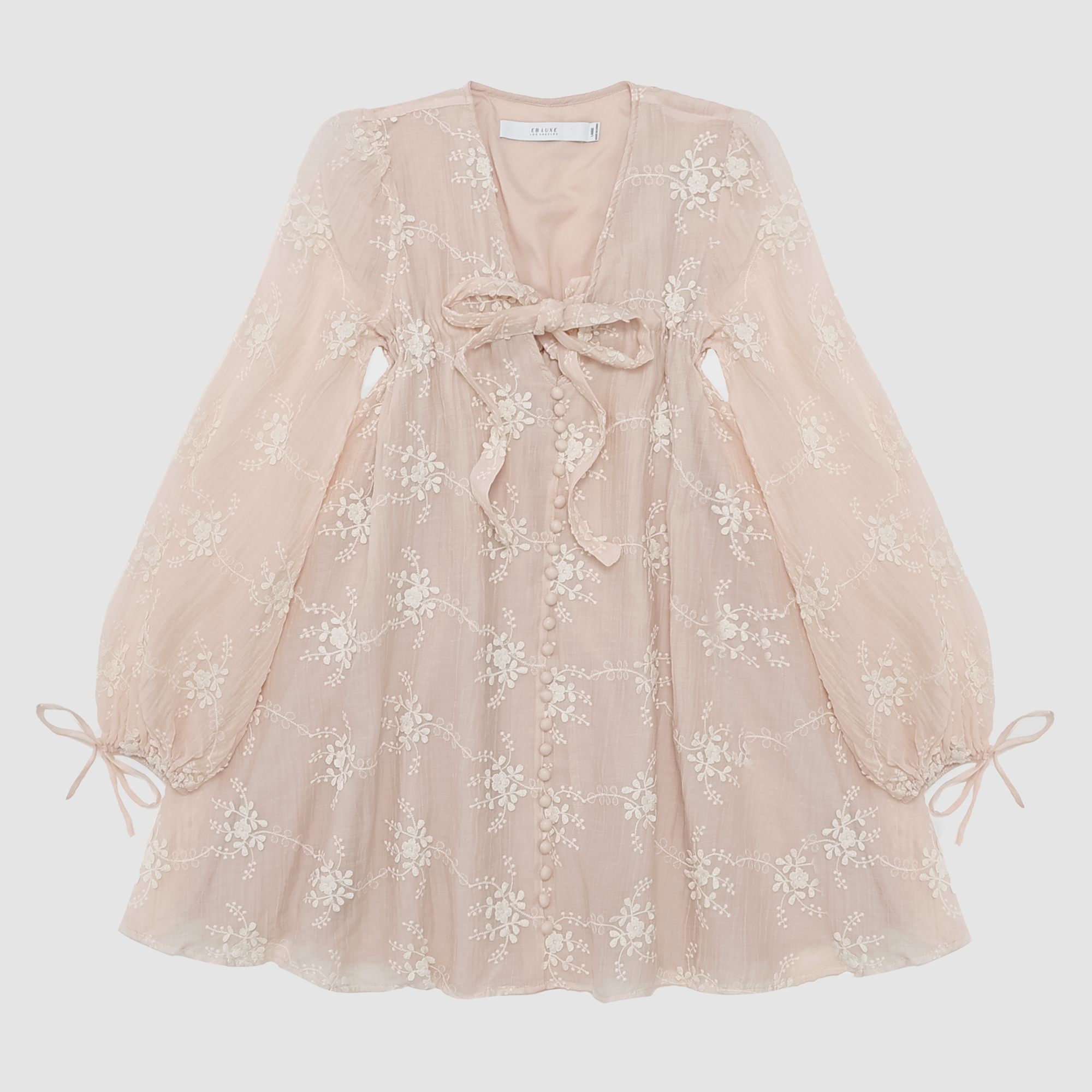 Lyla Embroidered Dress in Pink