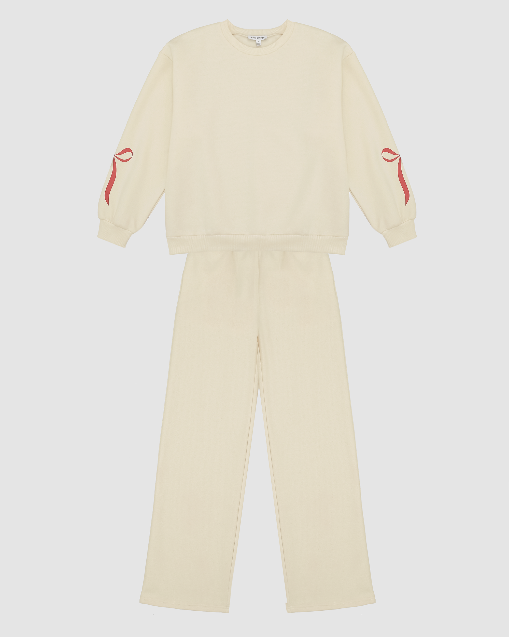 Macie Ribbon Bow Wide Leg Sweatpants