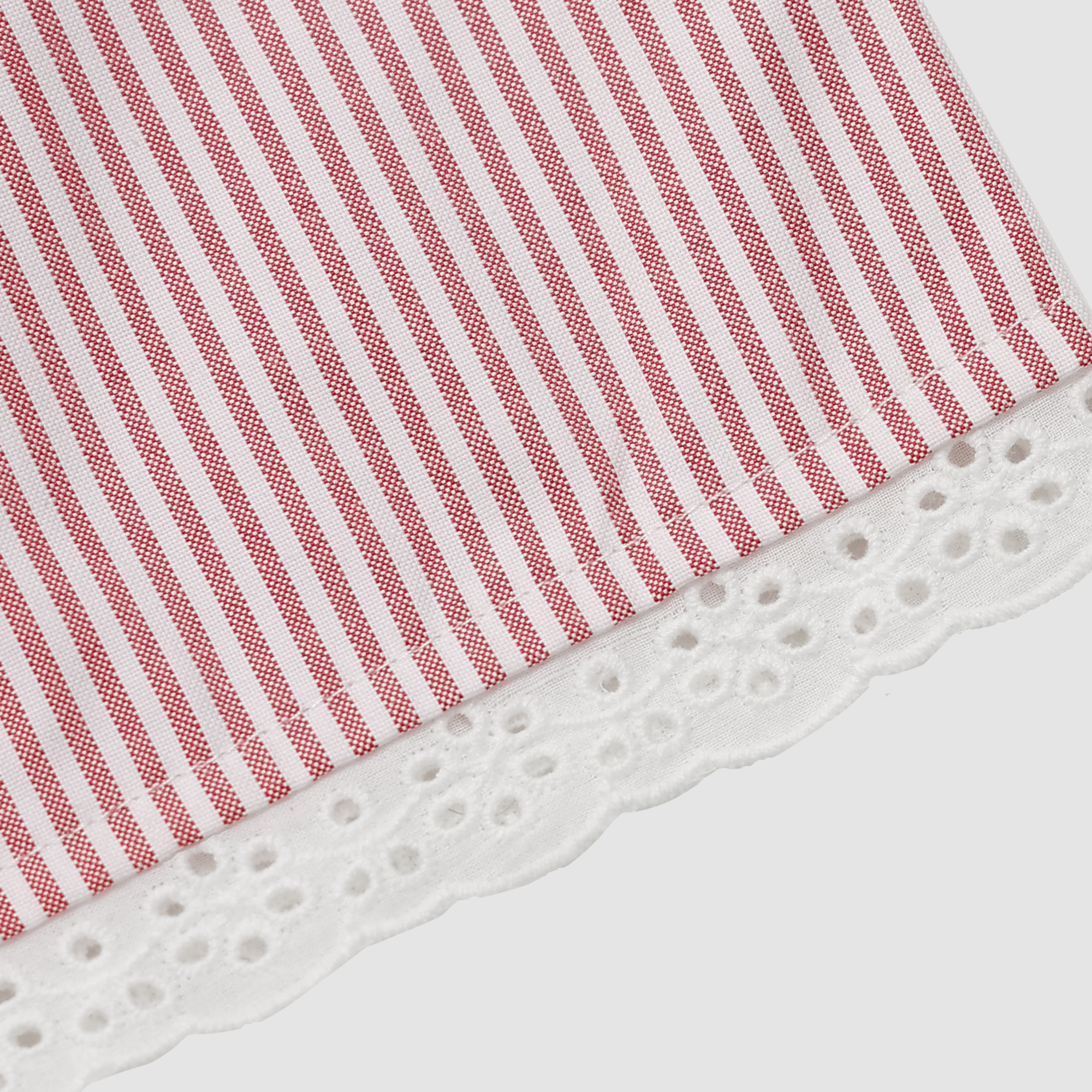 Maisie Ruffle Lined Pants in Red/White