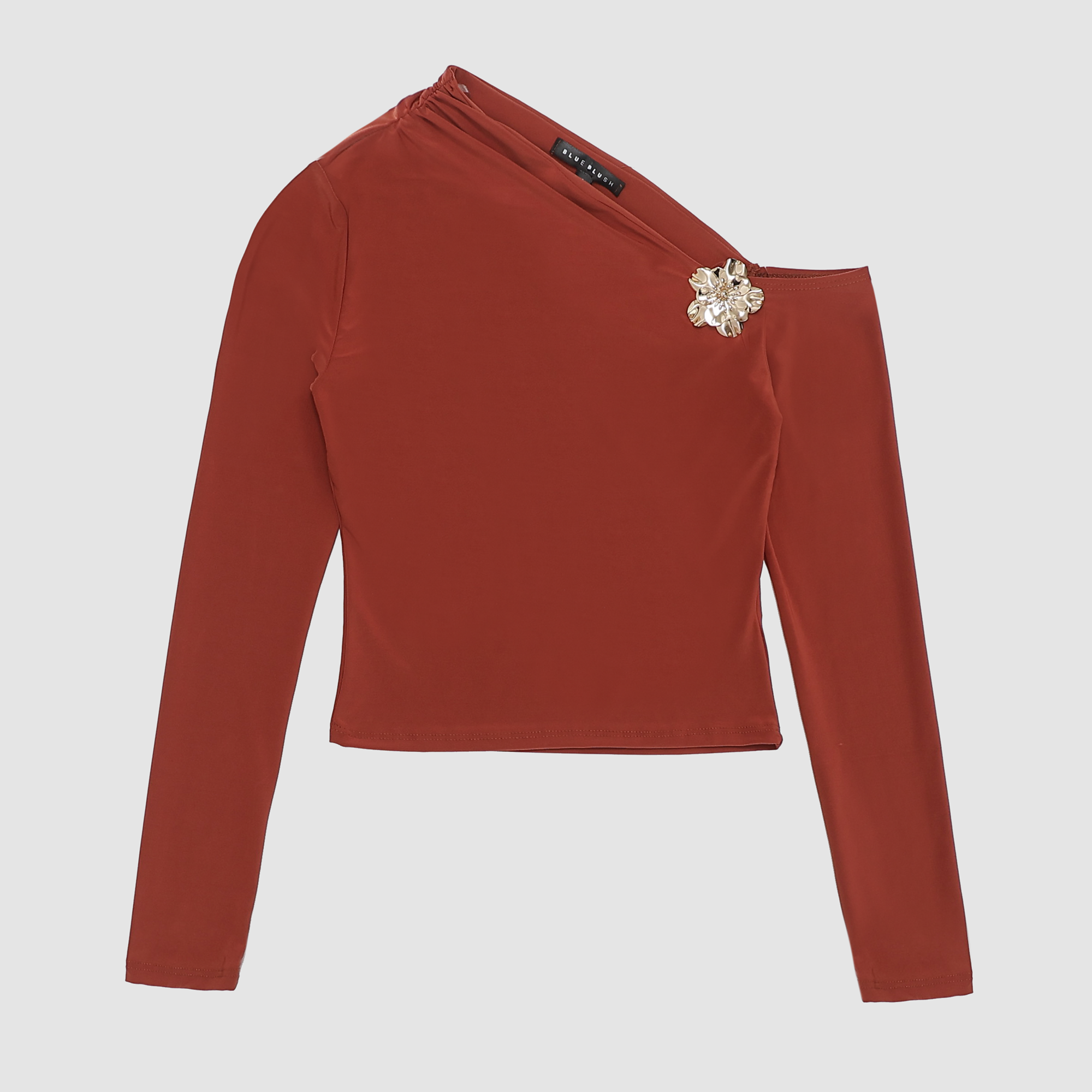 Megara Off Shoulder Flower Detail Top