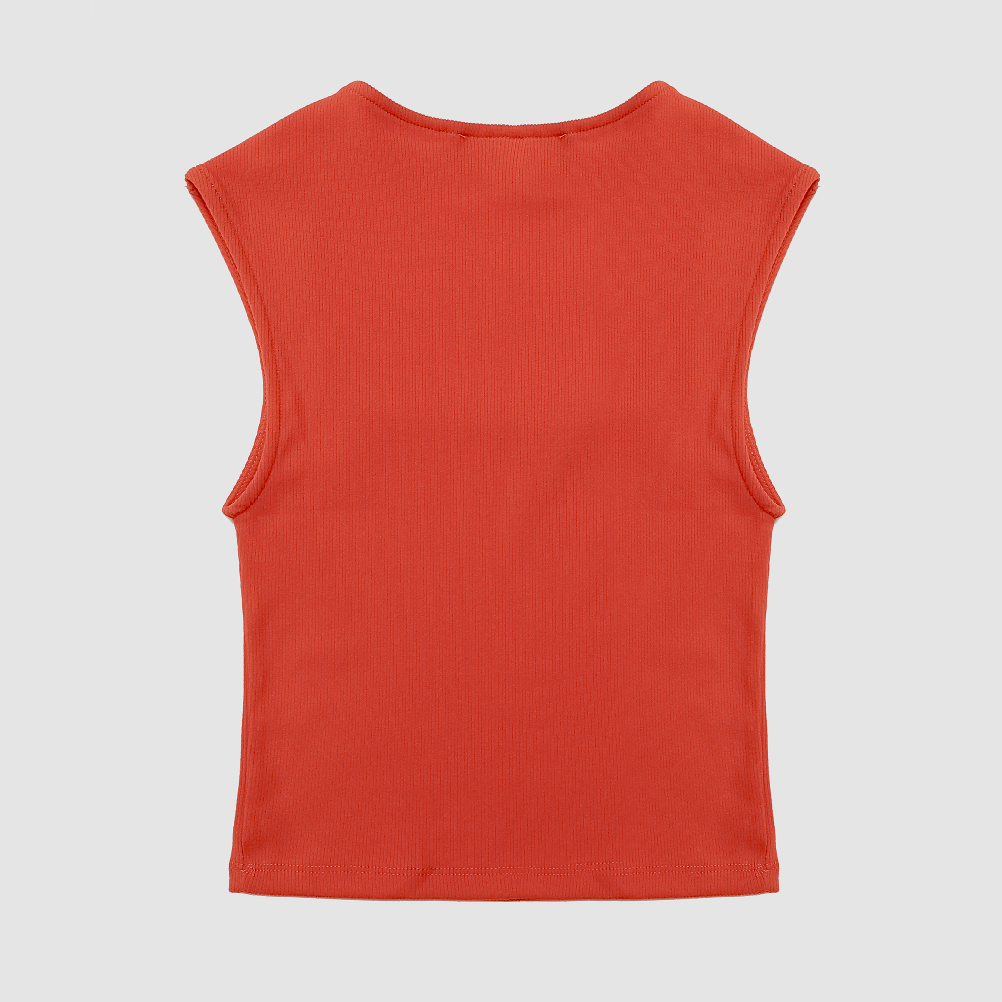 Mia Square Neck Tank Top in Red
