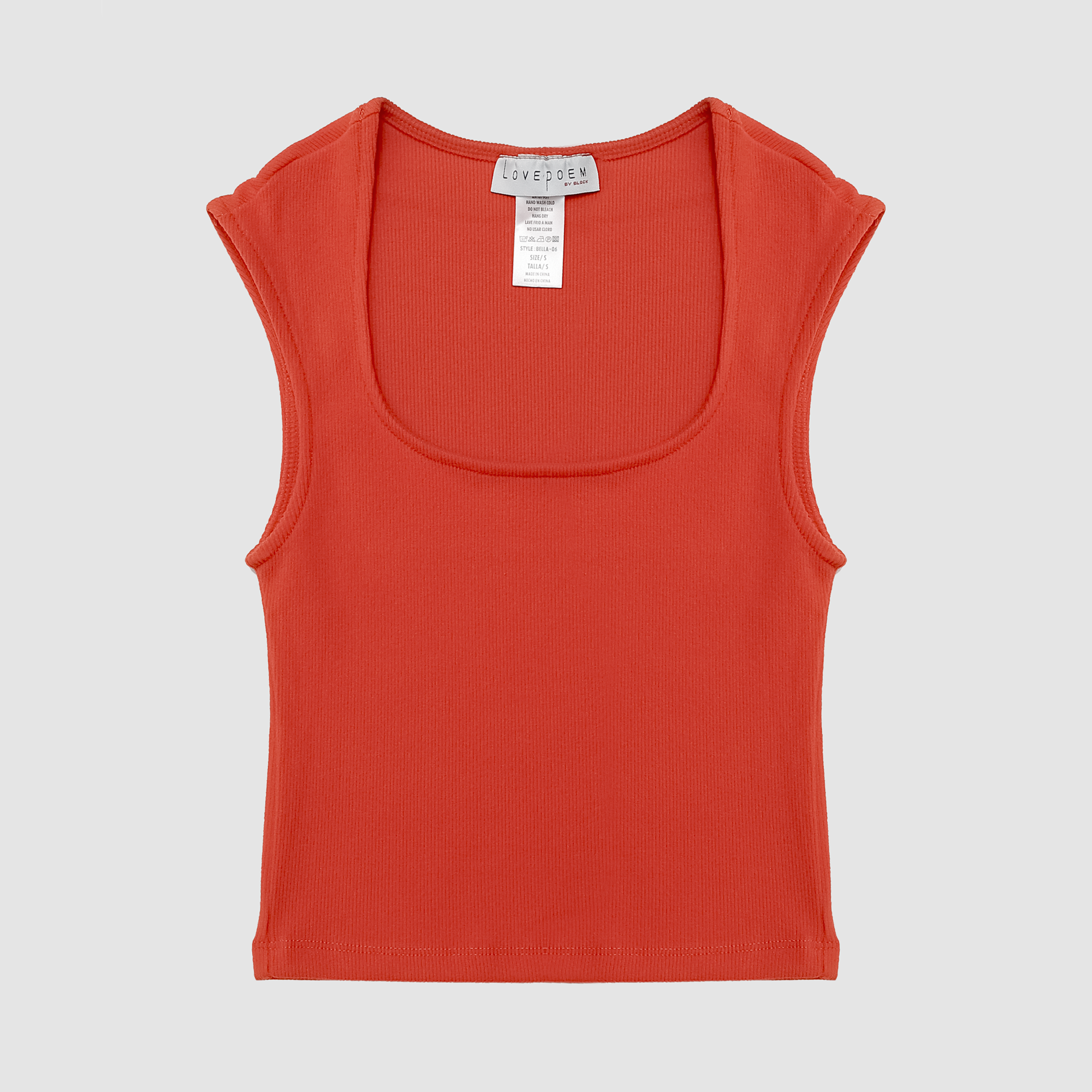 Mia Square Neck Top in Red