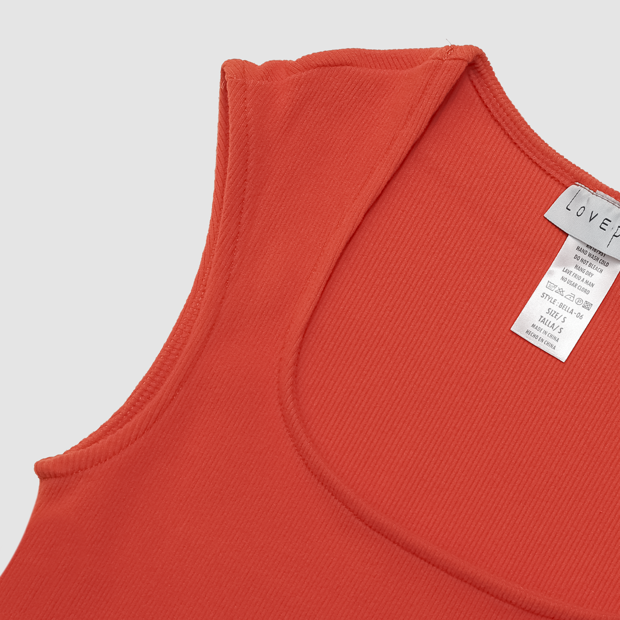 Mia Square Neck Top in Red