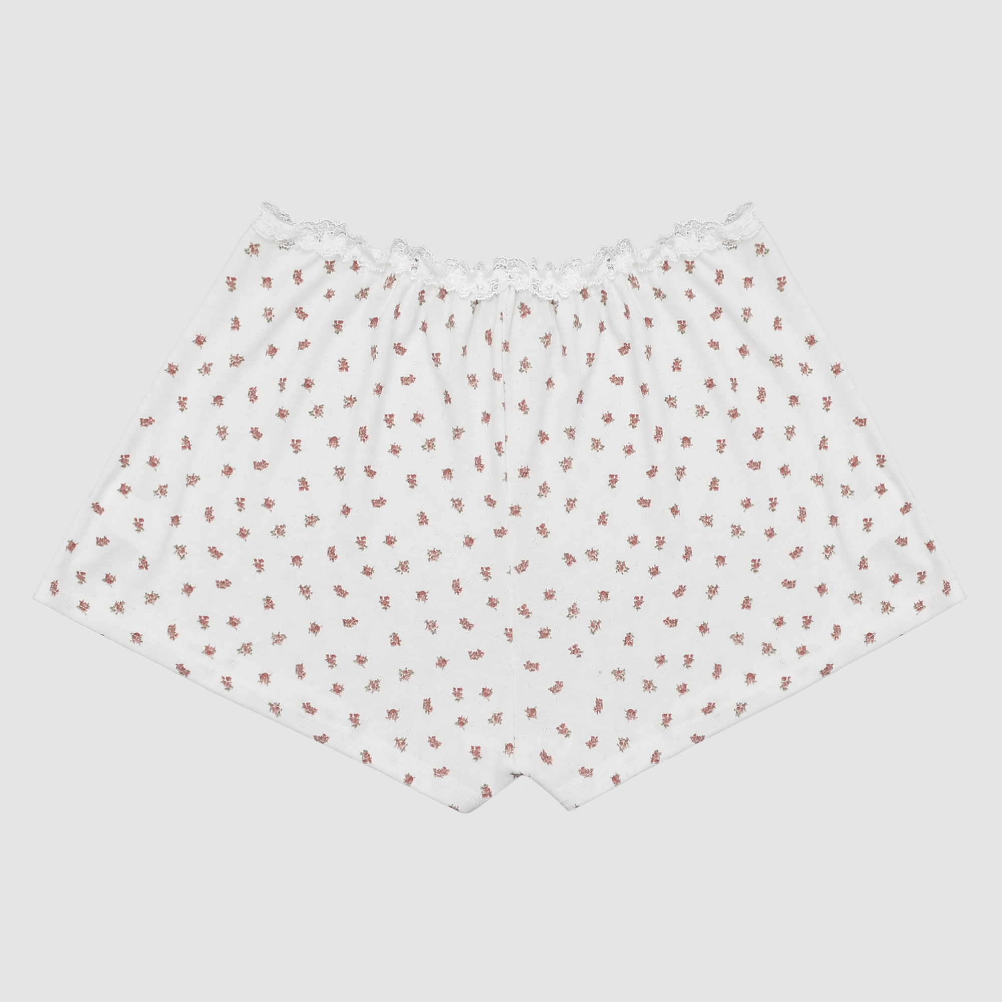 Mira Floral Lace Hem Shorts