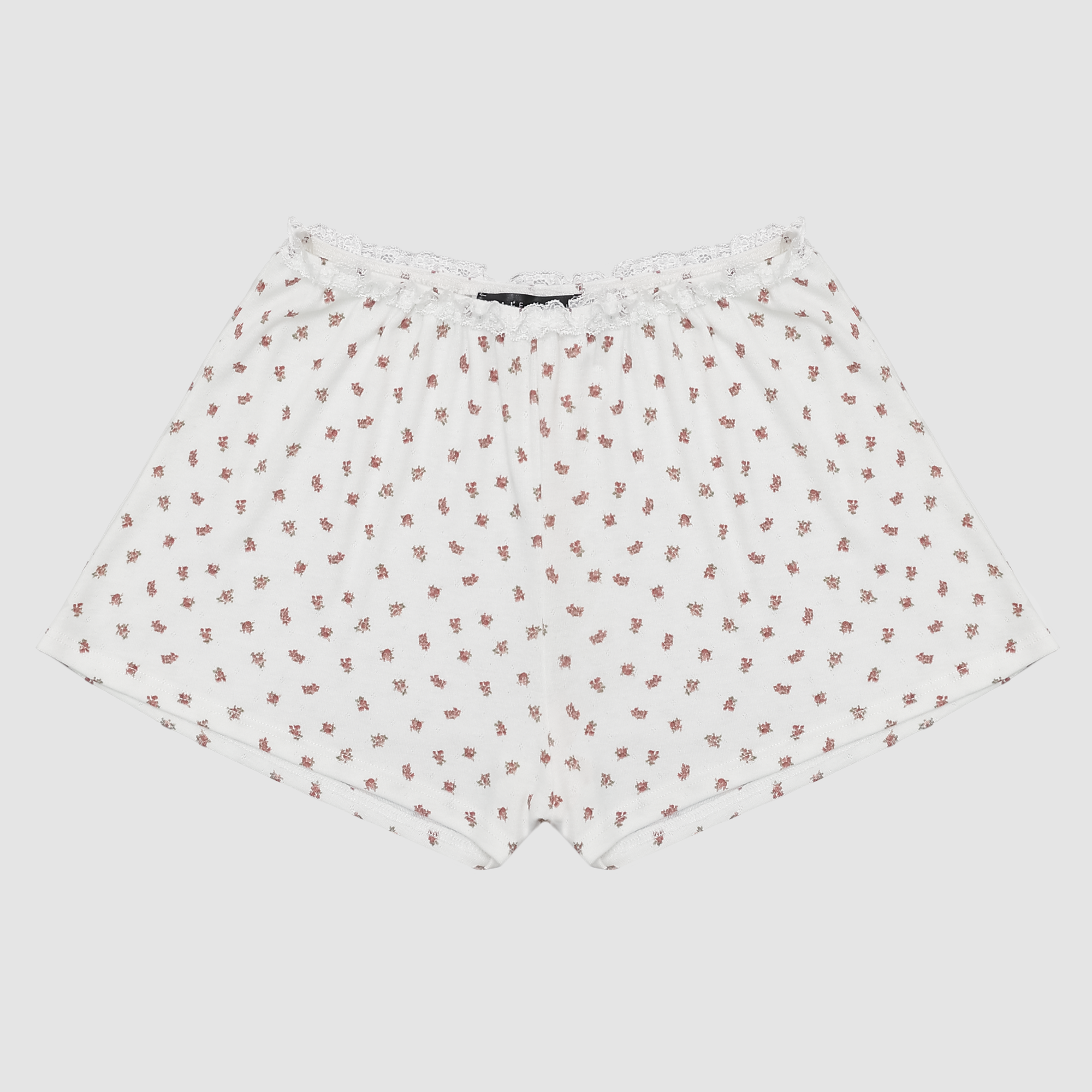 Mira Floral Lace Hem Shorts