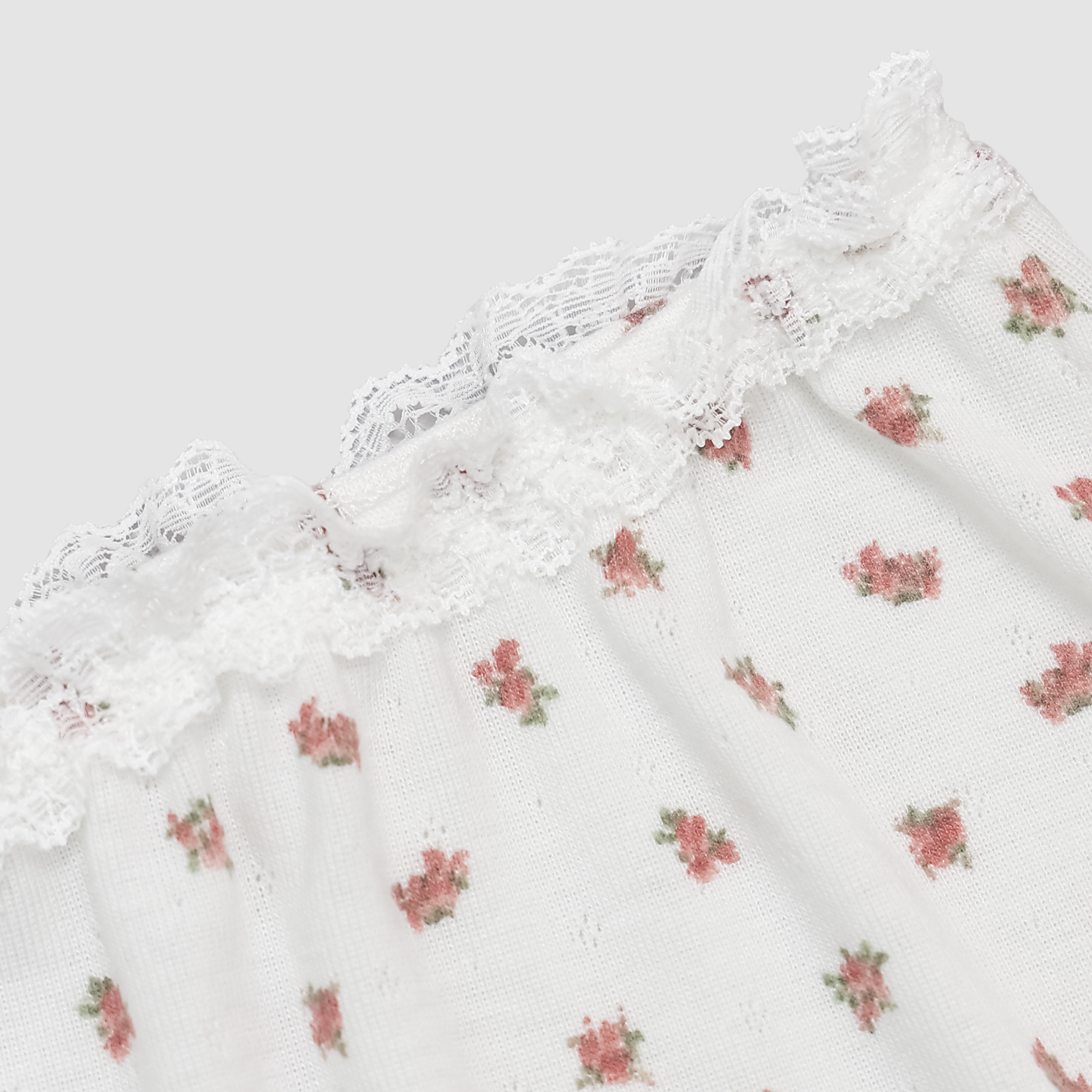 Mira Floral Lace Hem Shorts