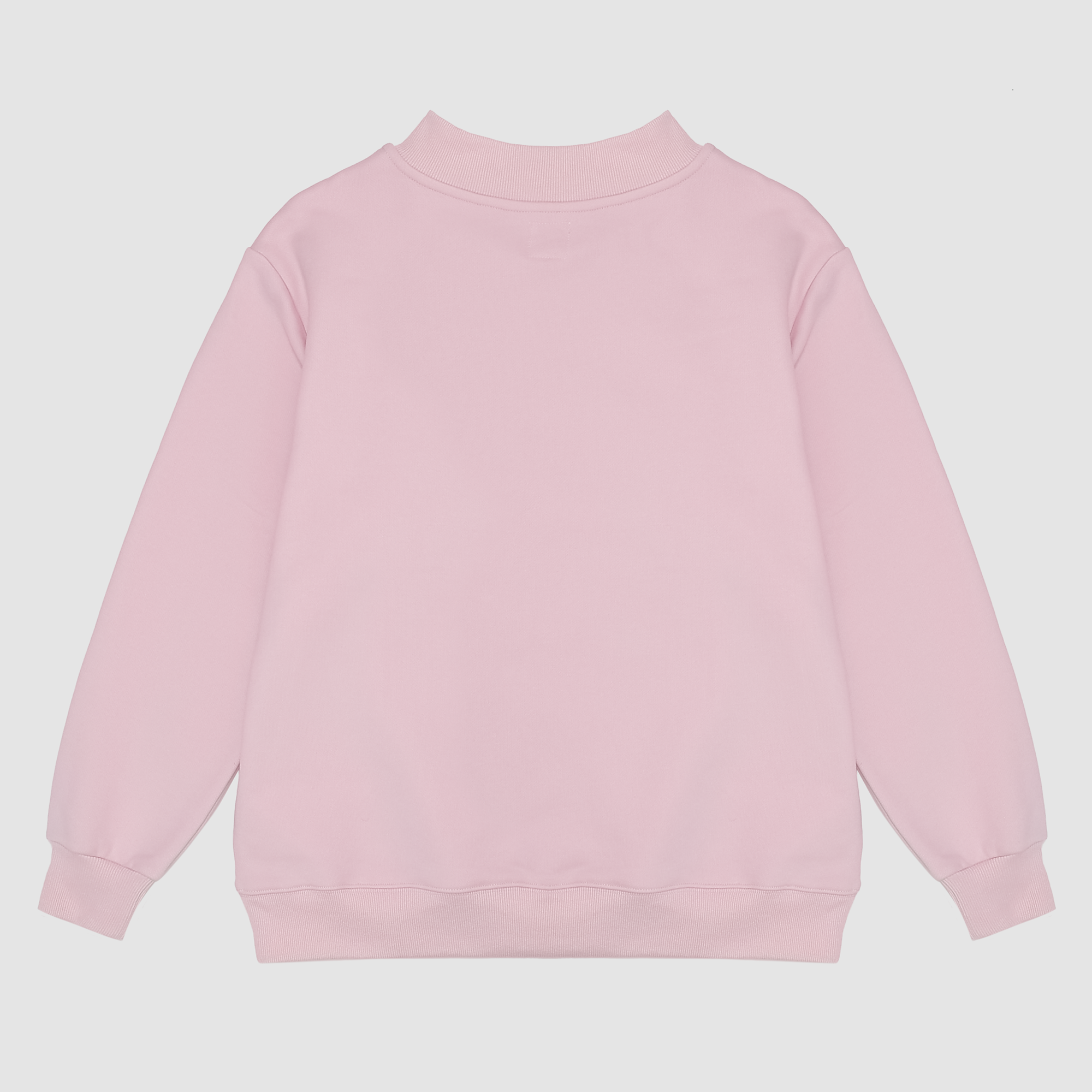 Mockneck Sunkissed Varsity Embroidered Sweatshirt in Bubblegum