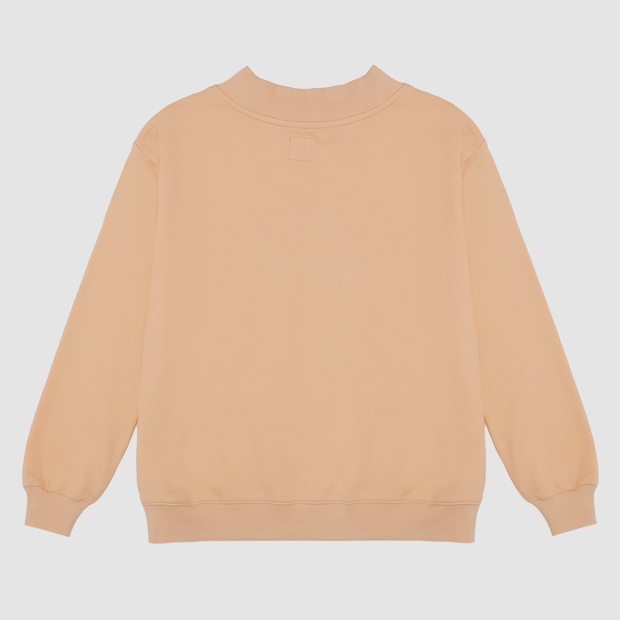 Mockneck Sunkissed Varsity Embroidered Sweatshirt in Papaya Orange