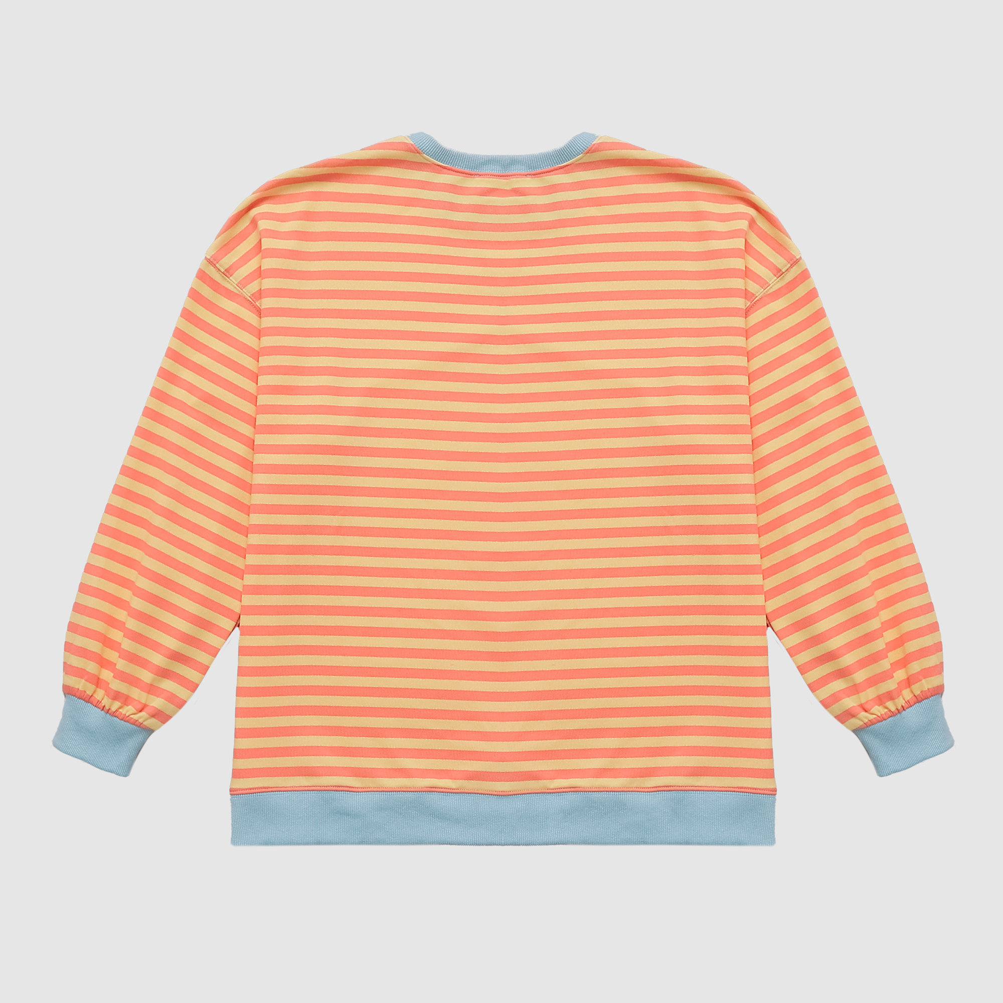 Nyla Striped Sweatshirt in Coral & Yellow Stripe