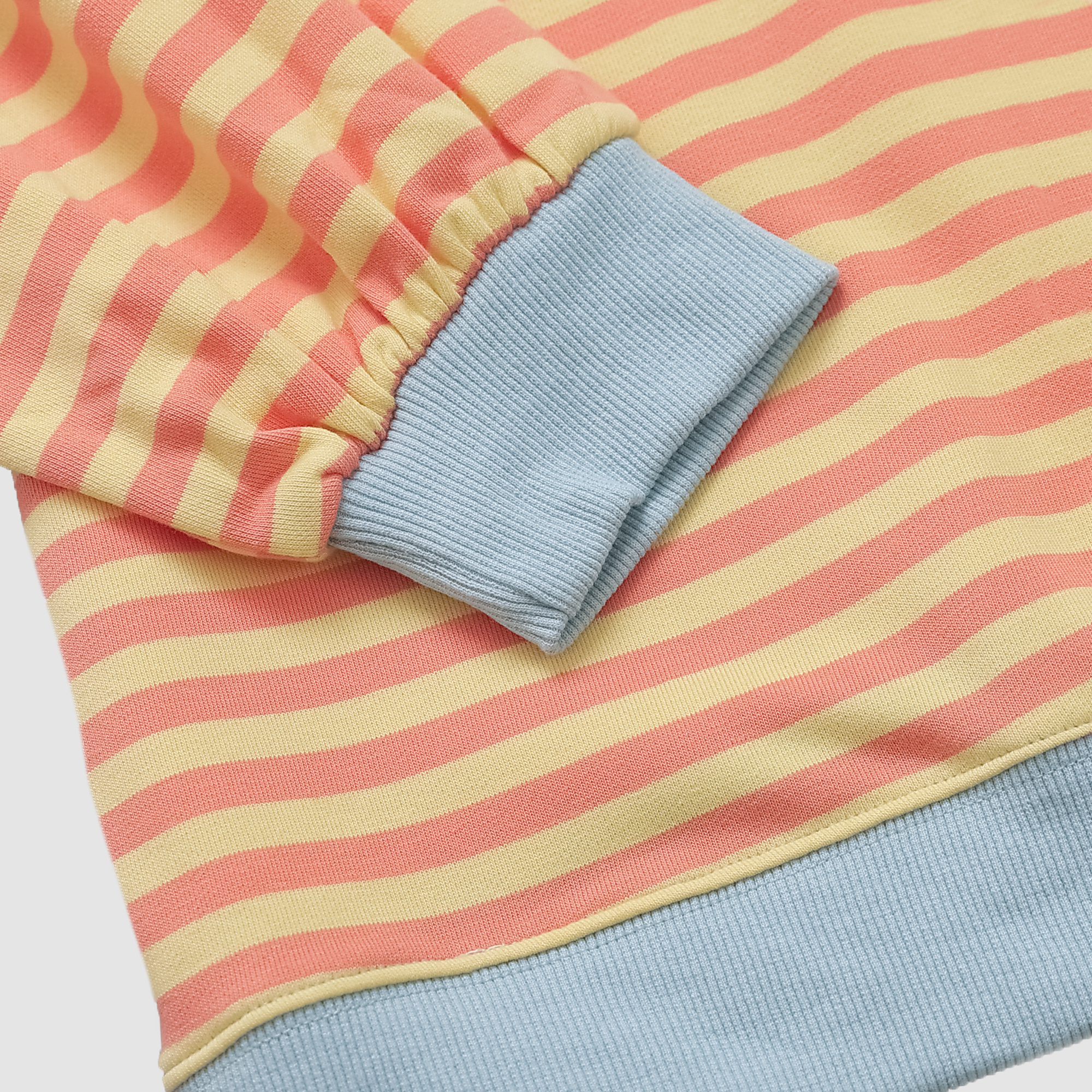 Nyla Striped Sweatshirt in Coral & Yellow Stripe