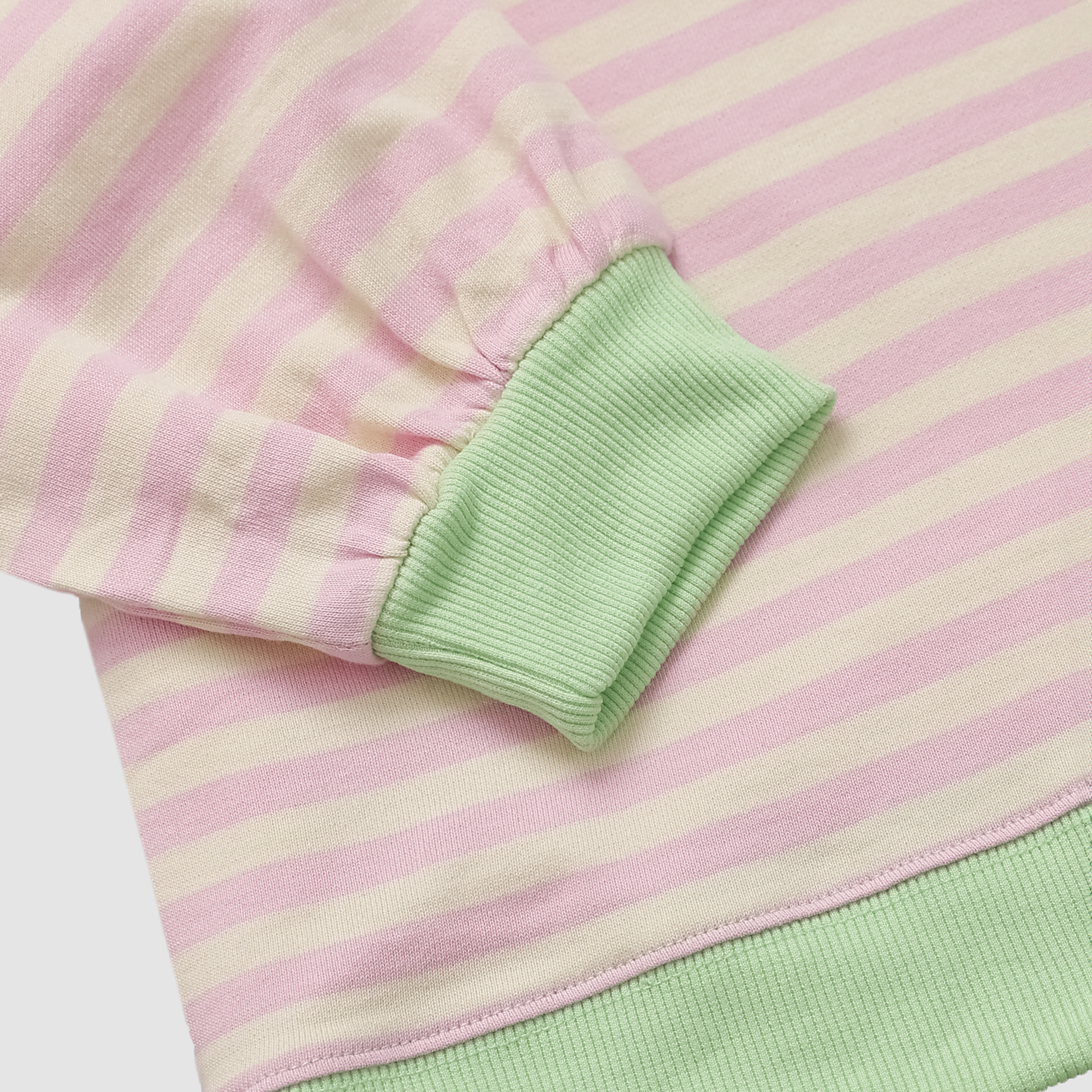 Nyla Striped Sweatshirt in Pink Stripe