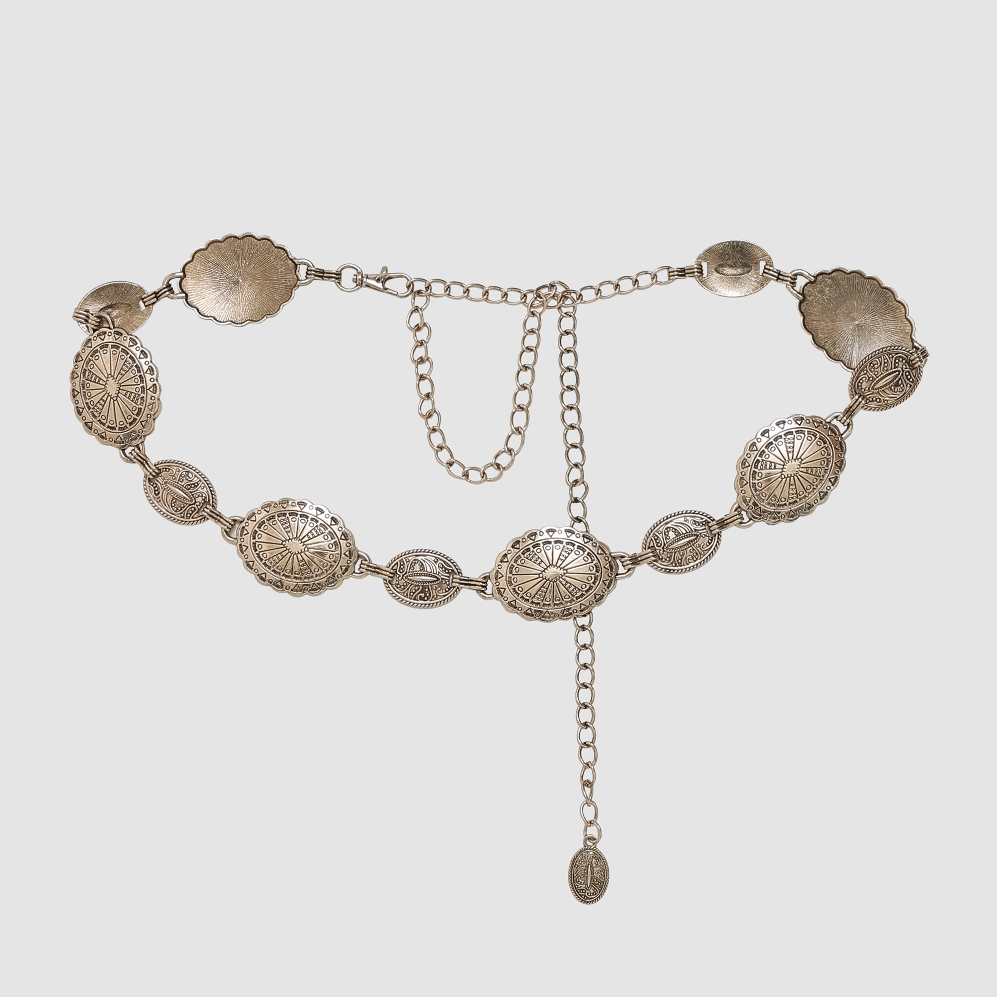 Oval Chain Belt in Gold