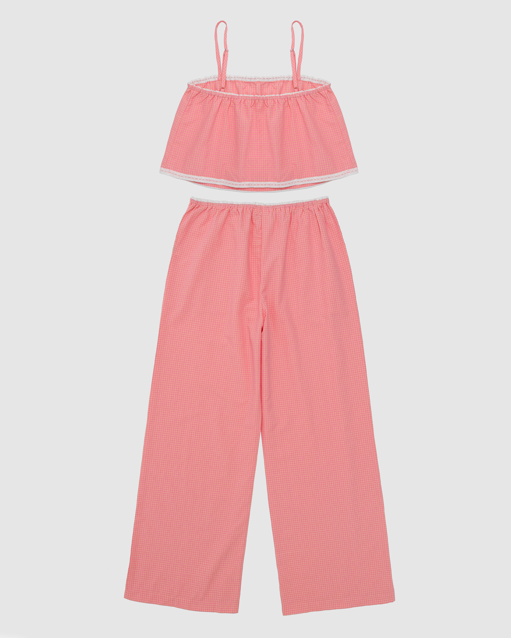 Penelope Gingham Lace Tank