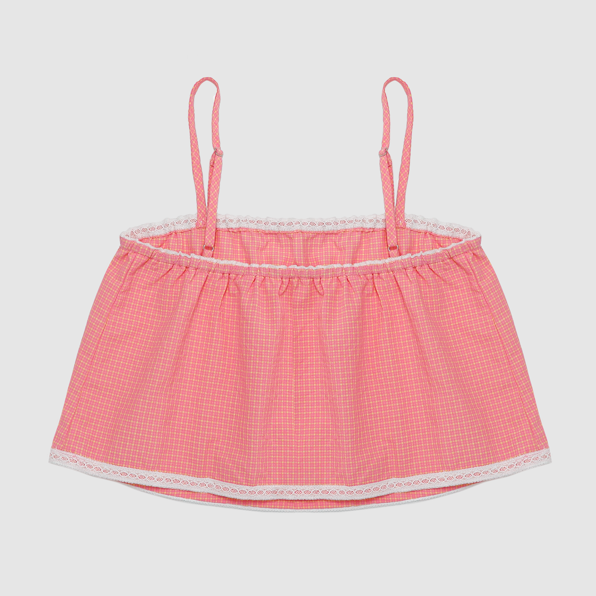 Penelope Gingham Lace Tank