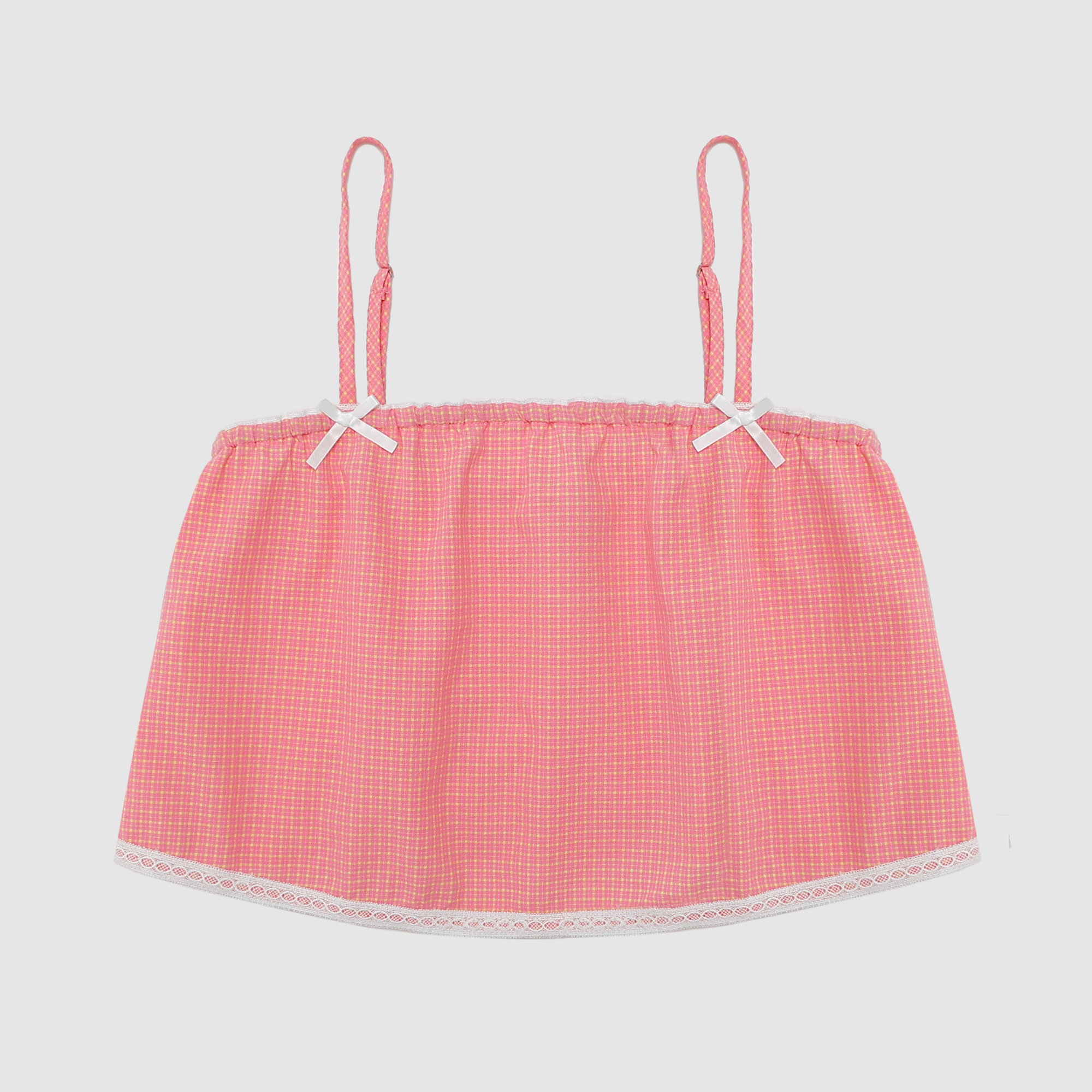 Penelope Gingham Lace Tank