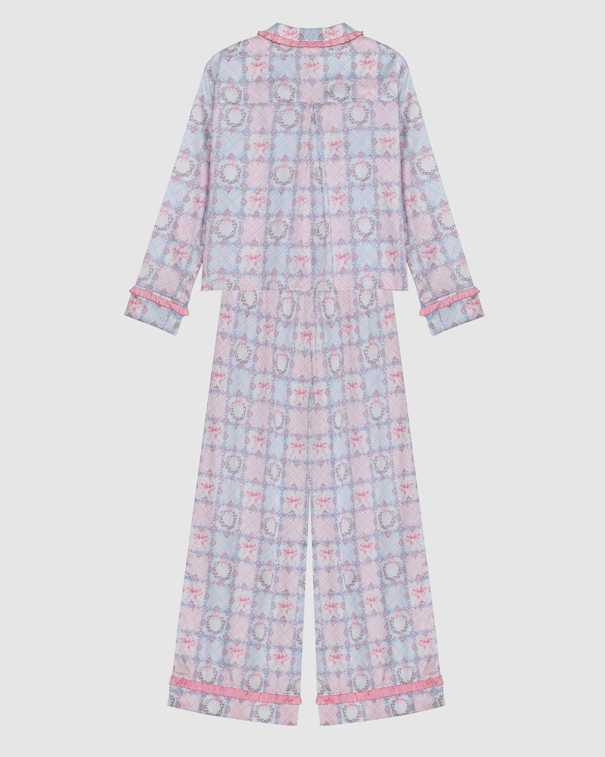 Polly Bow Satin Pajamas