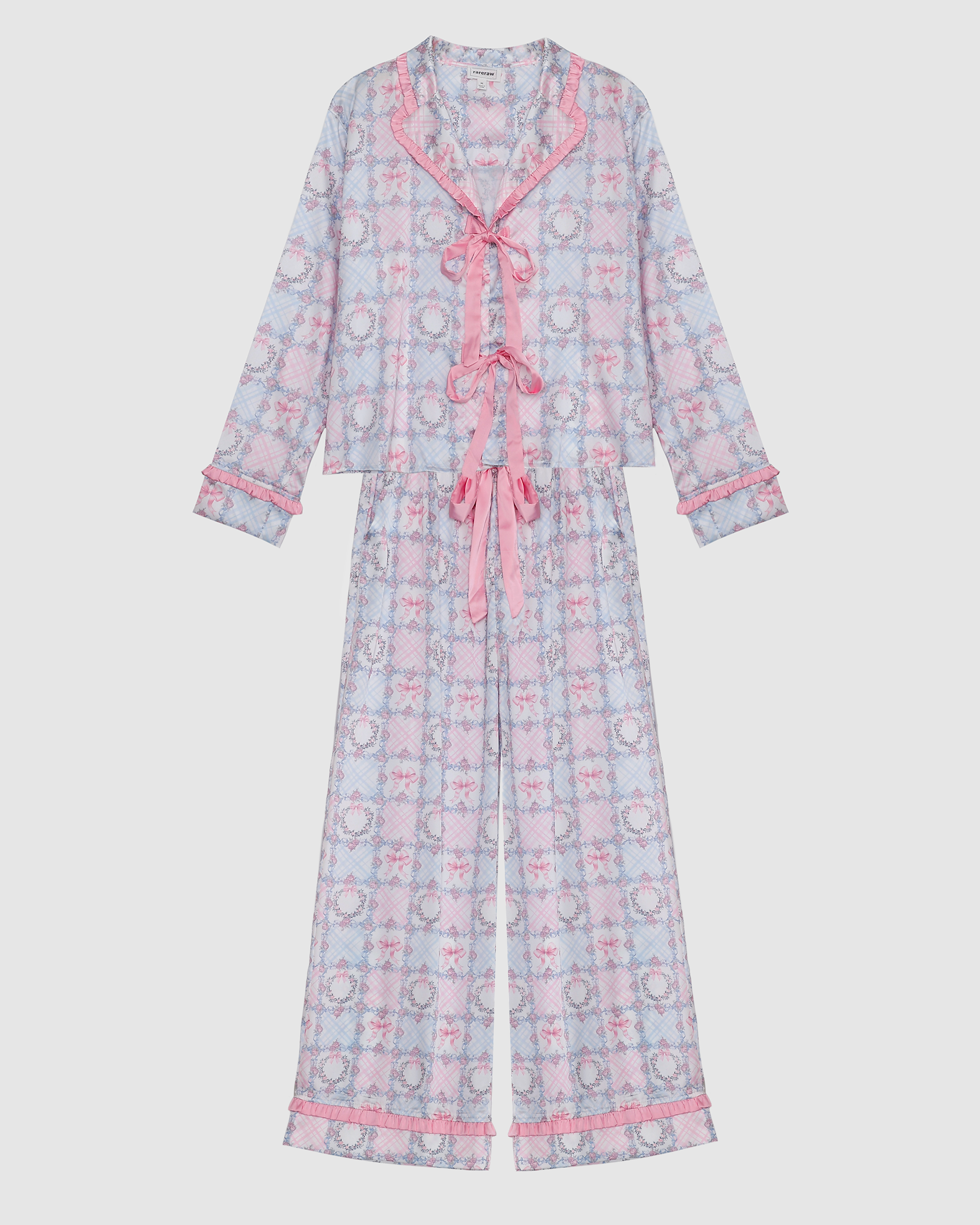 Polly Bow Satin Pajamas