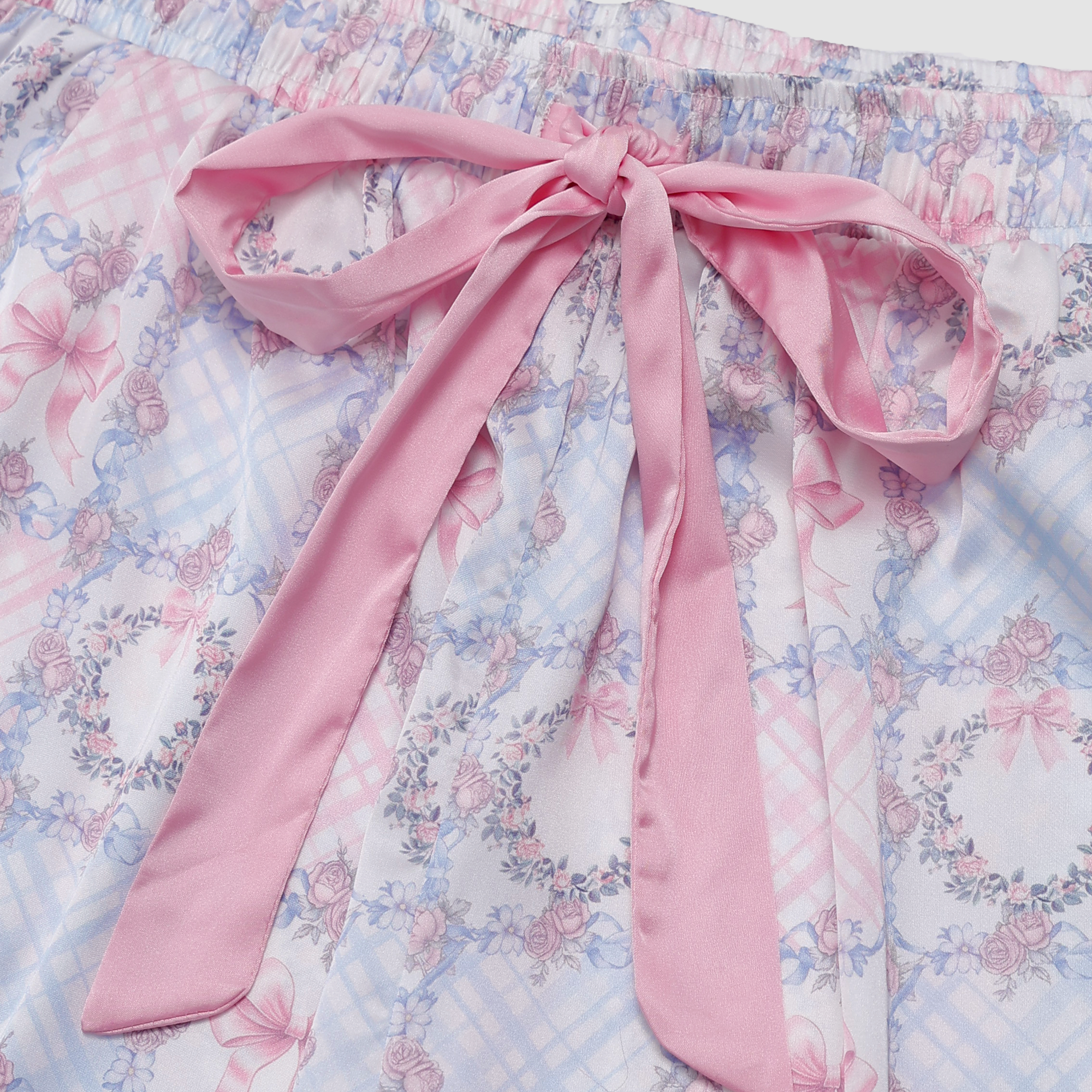 Polly Bow Satin Pajamas
