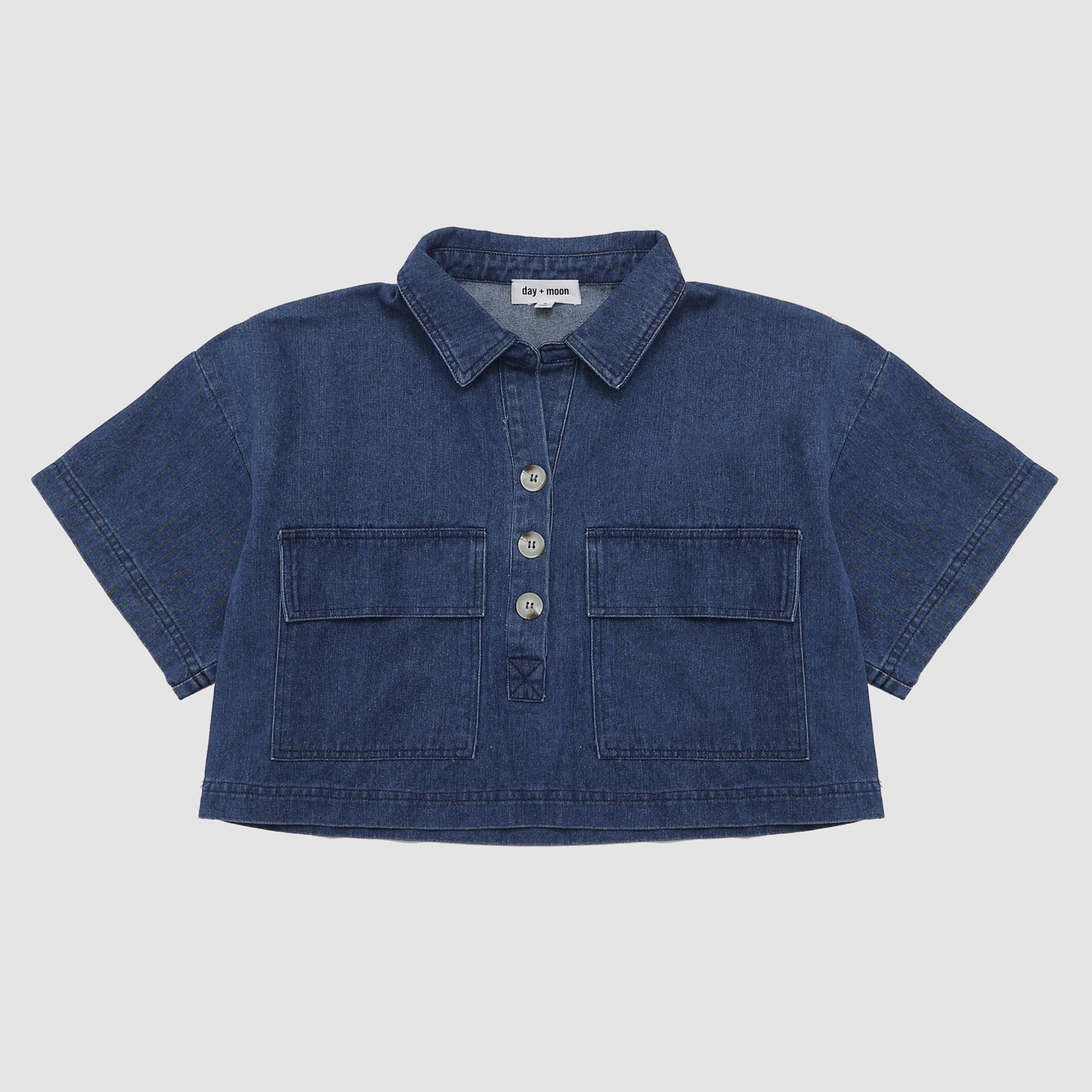 Renée Cropped Denim Top