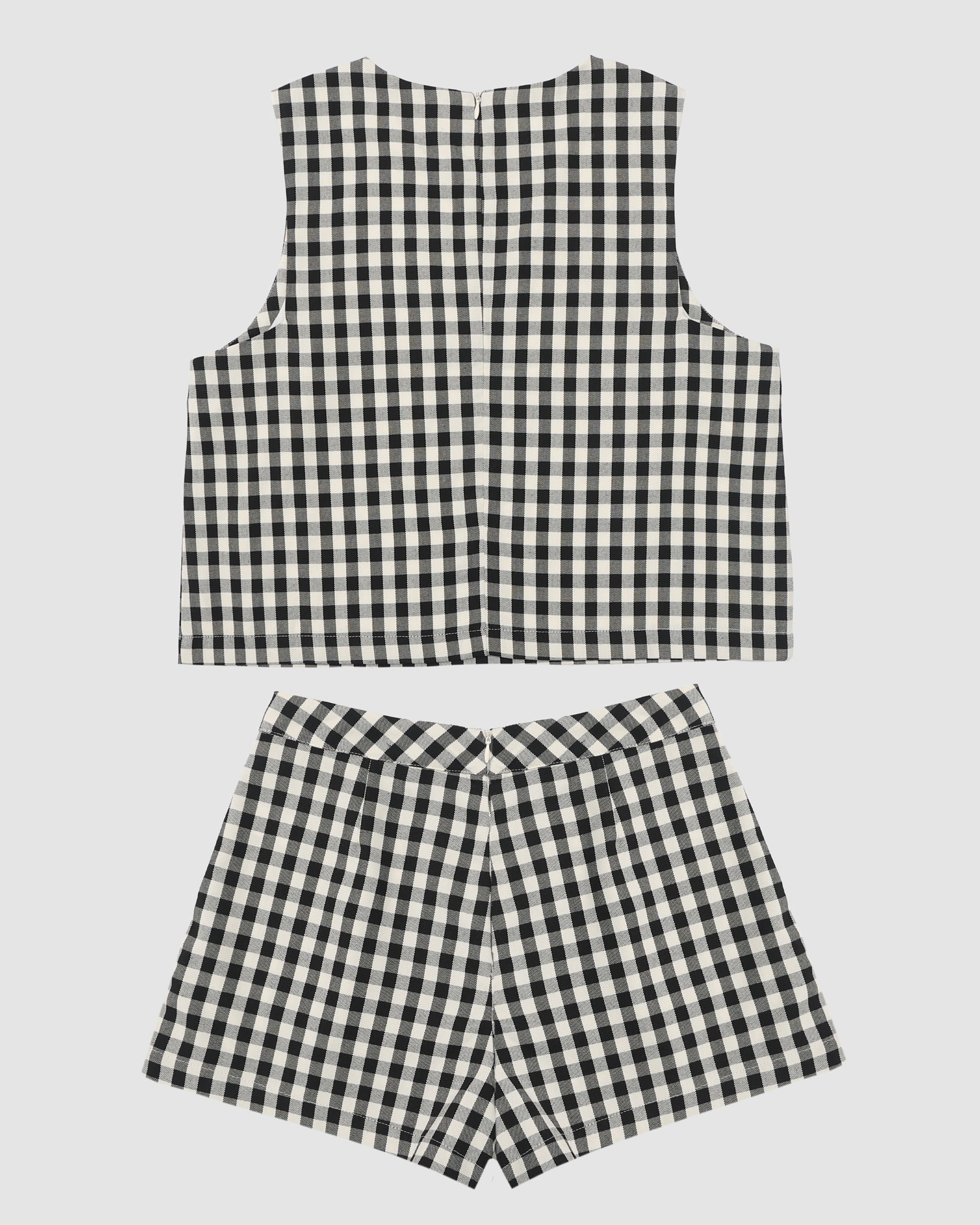 Taylee Gingham Tank in Black