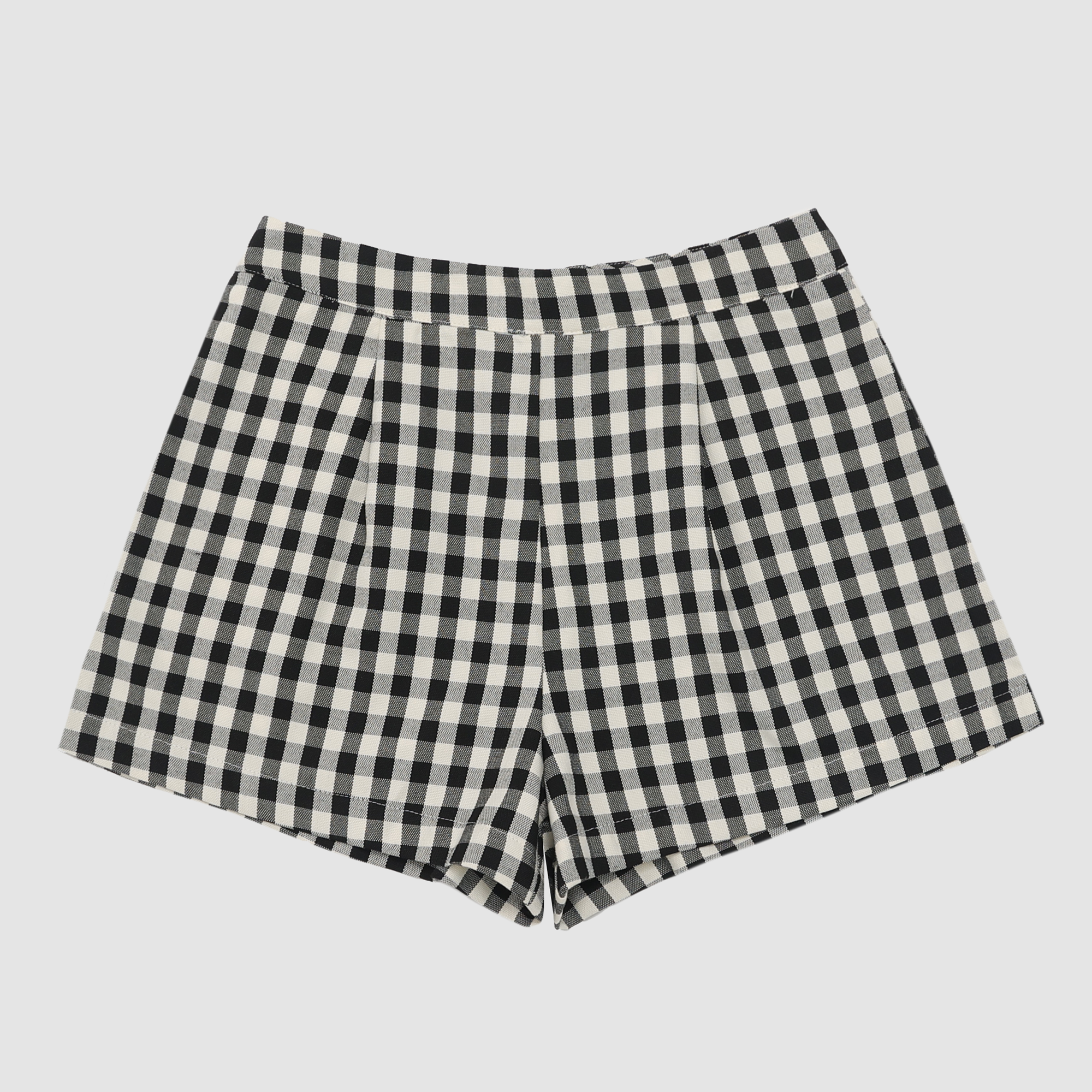 Taylee Gingham Shorts in Black