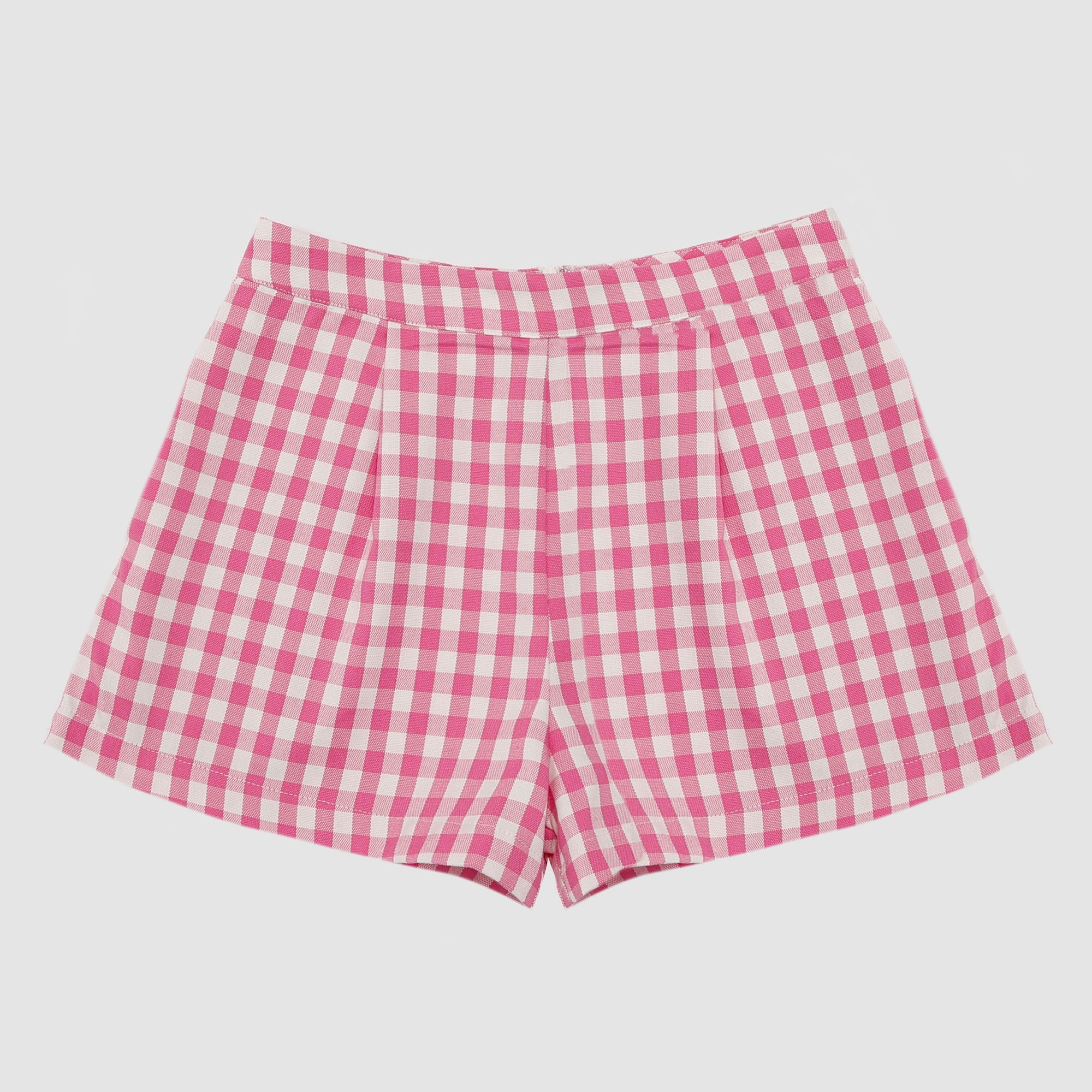 Taylee Gingham Shorts in Hot Pink
