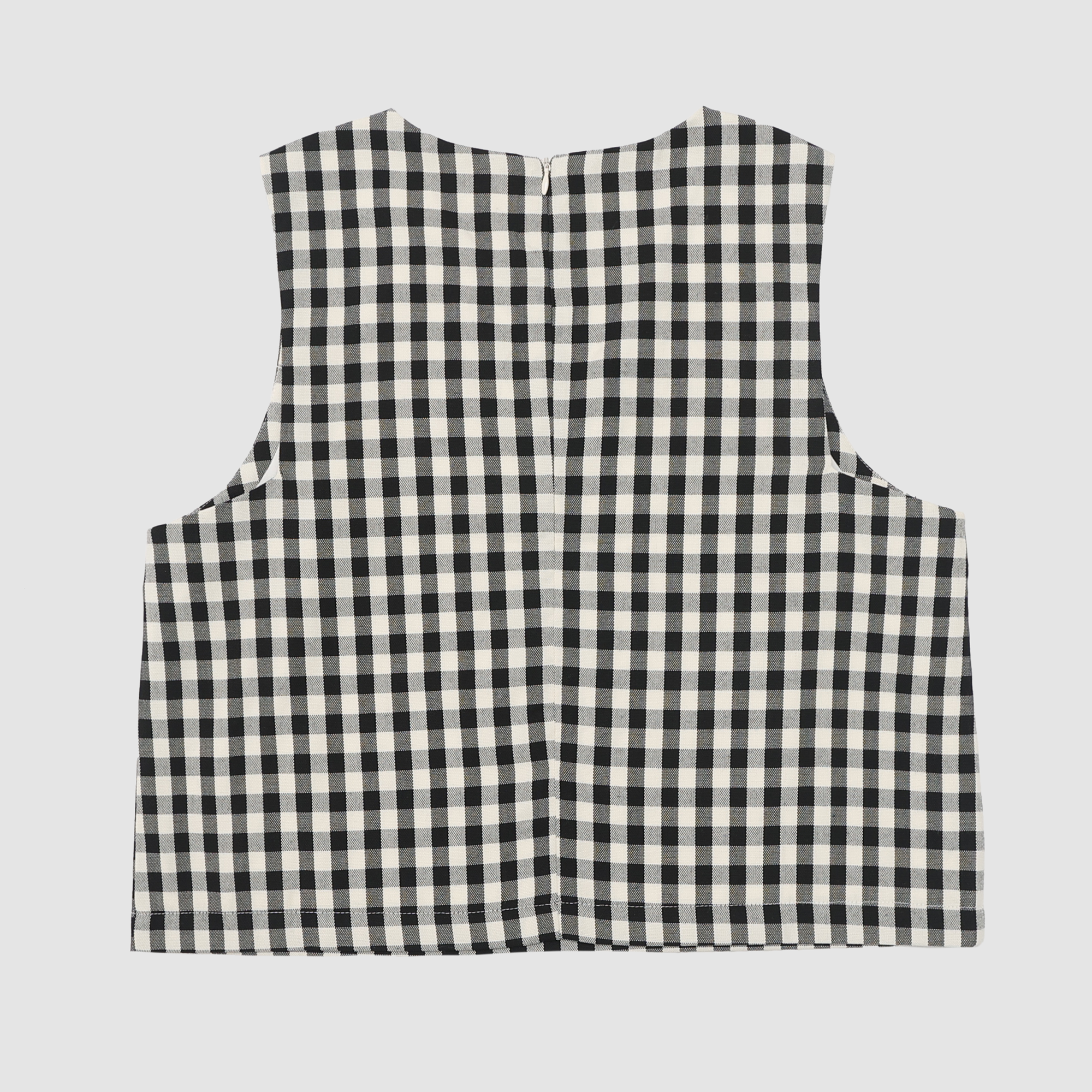 Taylee Gingham Tank in Black