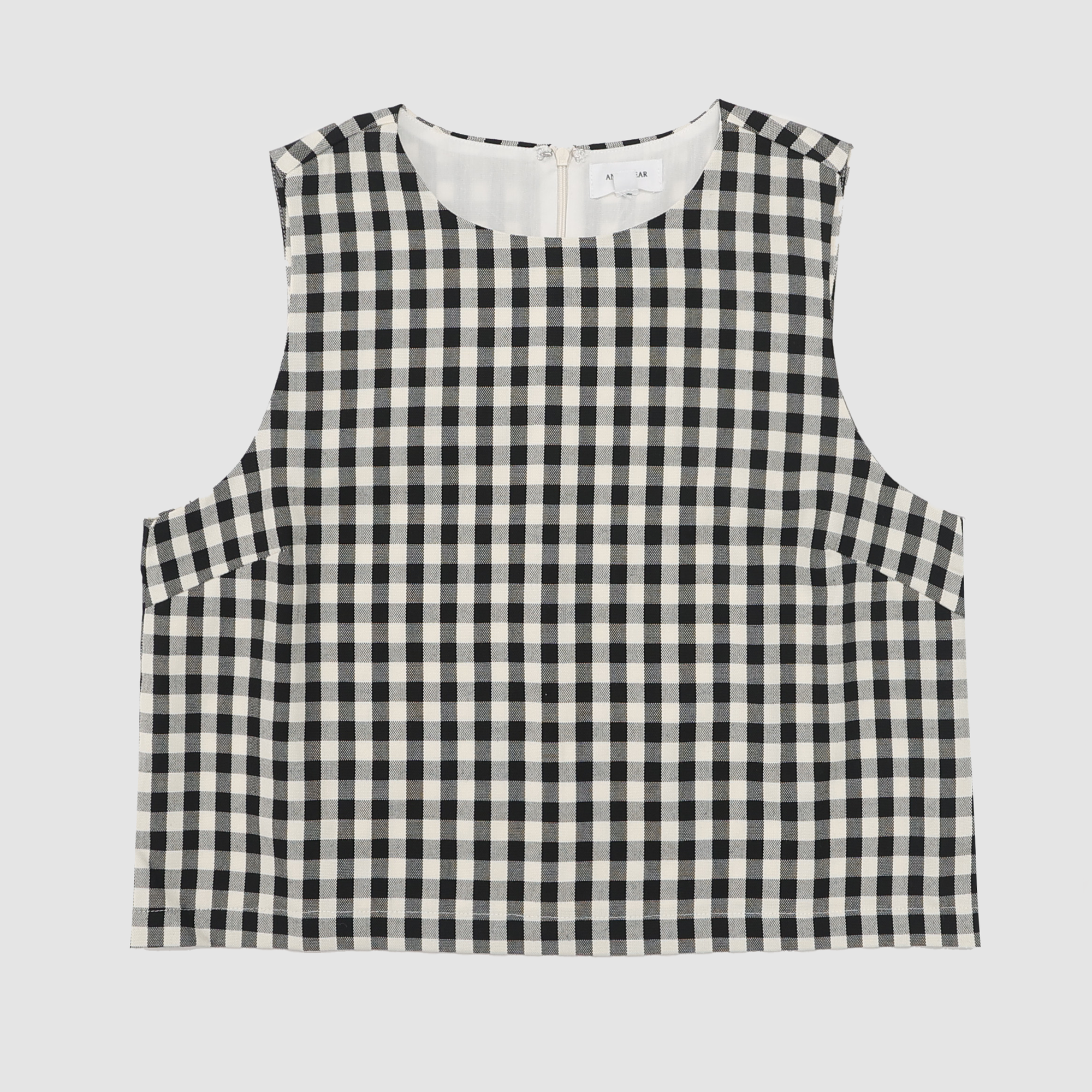 Taylee Gingham Tank in Black