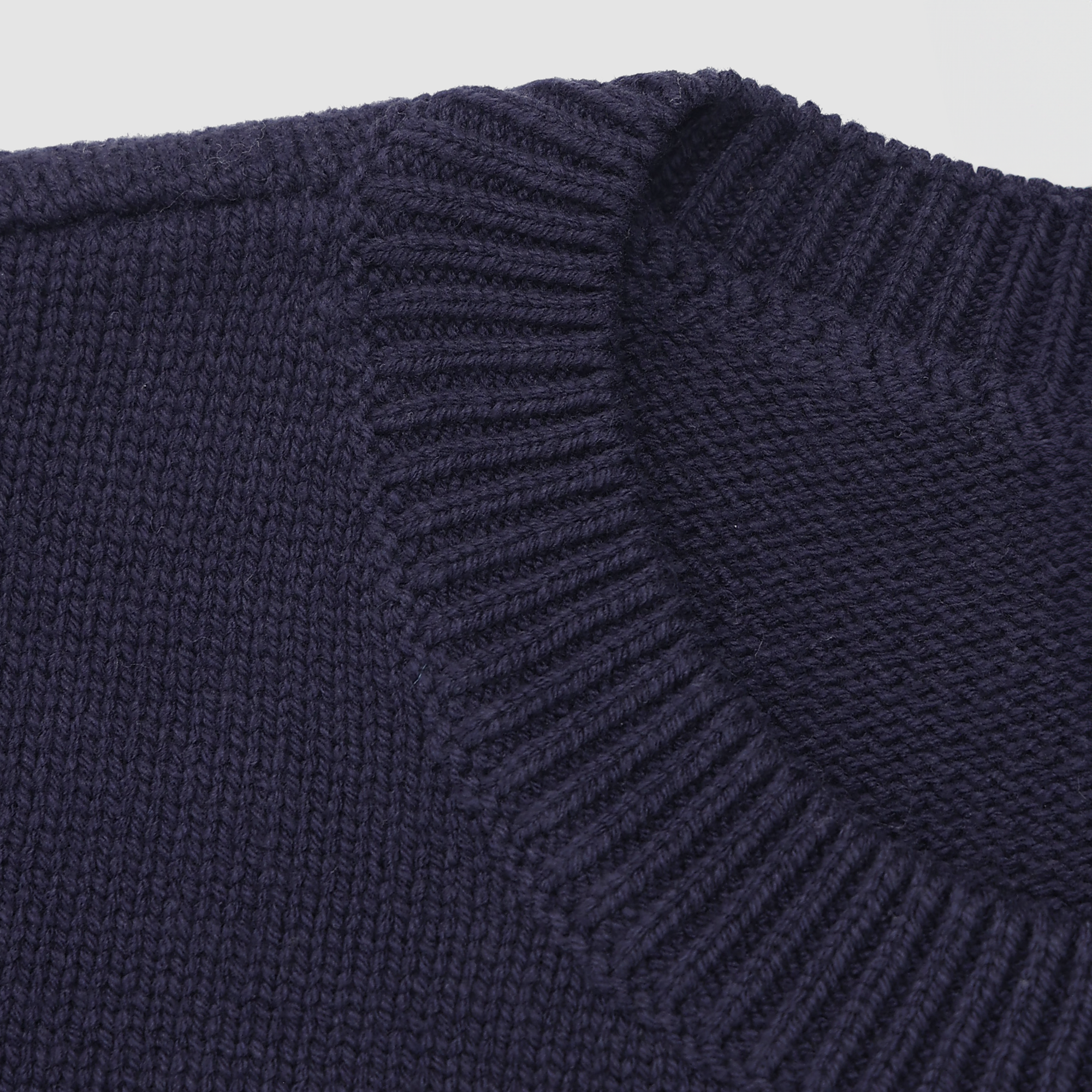 Teddy Bear Cropped Sweater Top in Navy