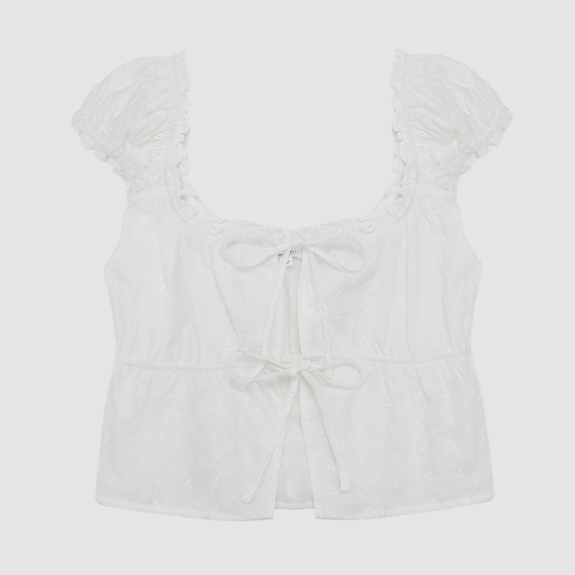 Tylie Eyelet Cap Sleeve Blouse