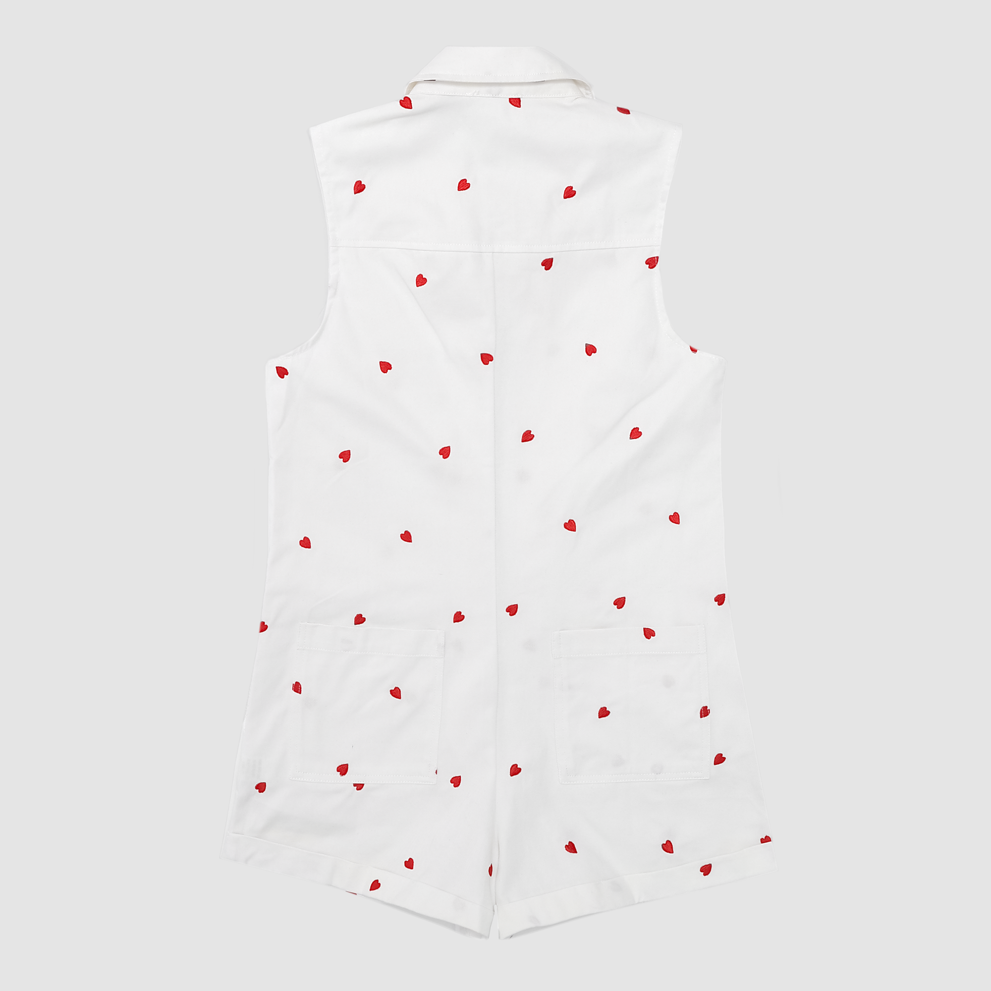 Vera Hearts Embroidered Romper
