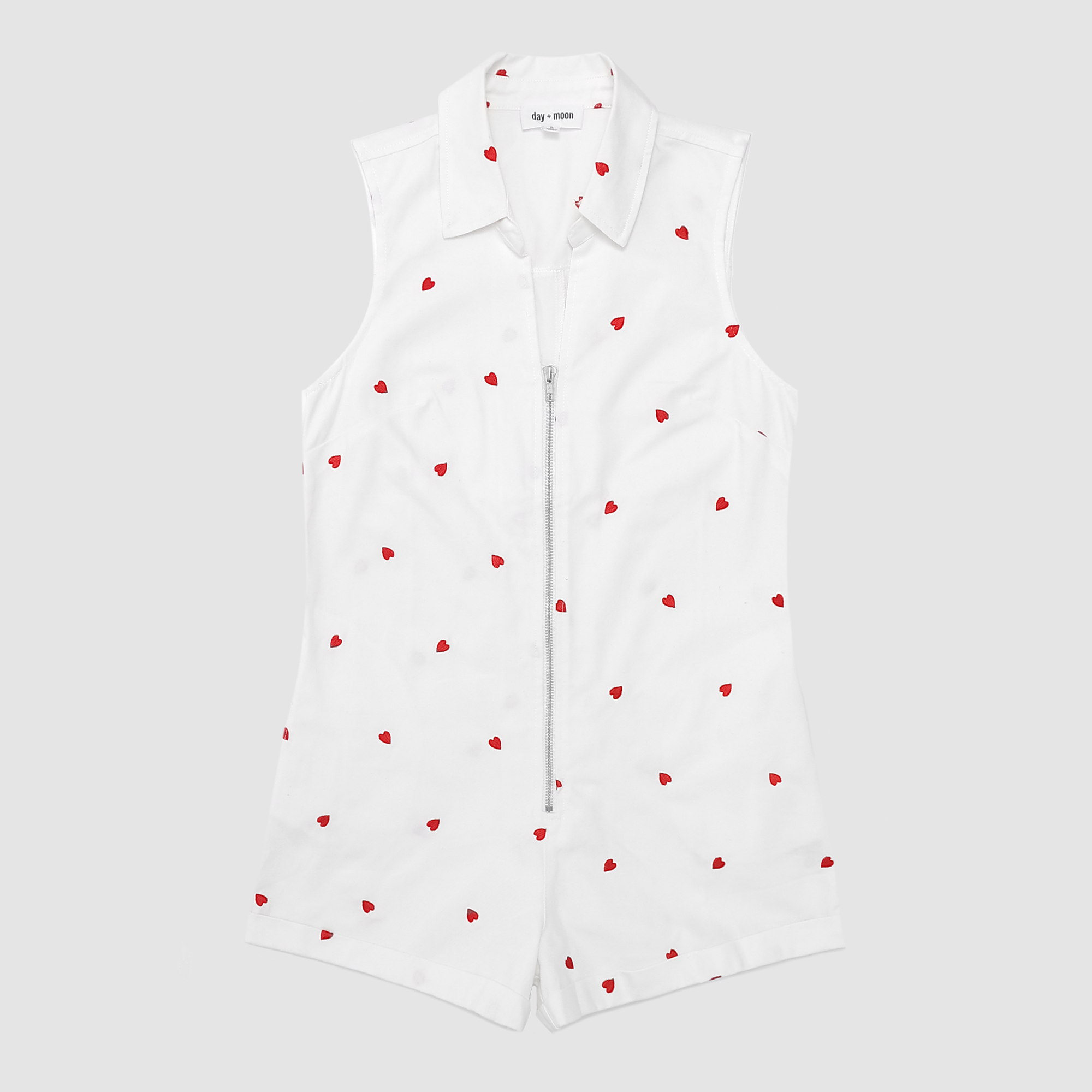 Vera Hearts Embroidered Romper