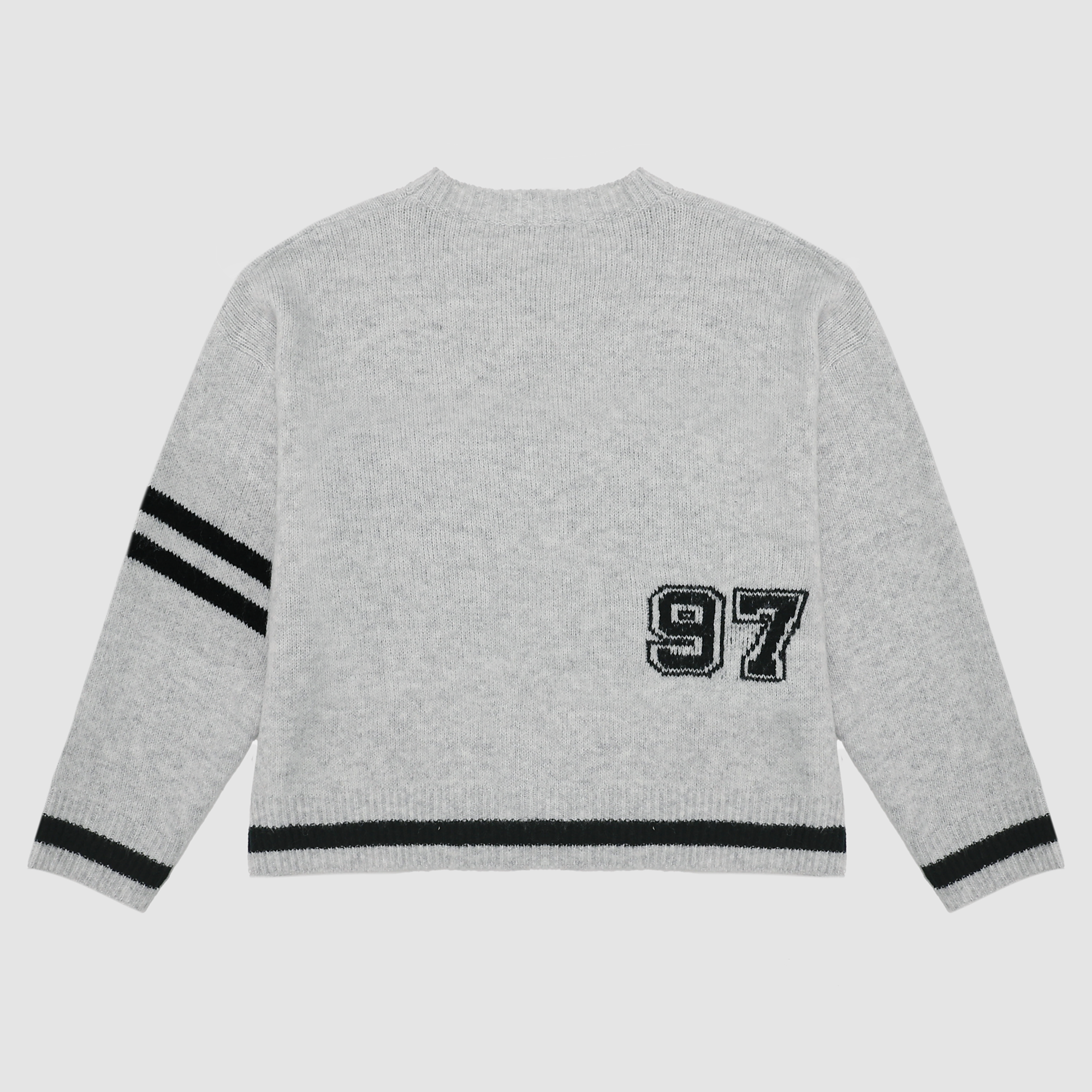 Vintage 97 Raglan Sweater in Grey Melange
