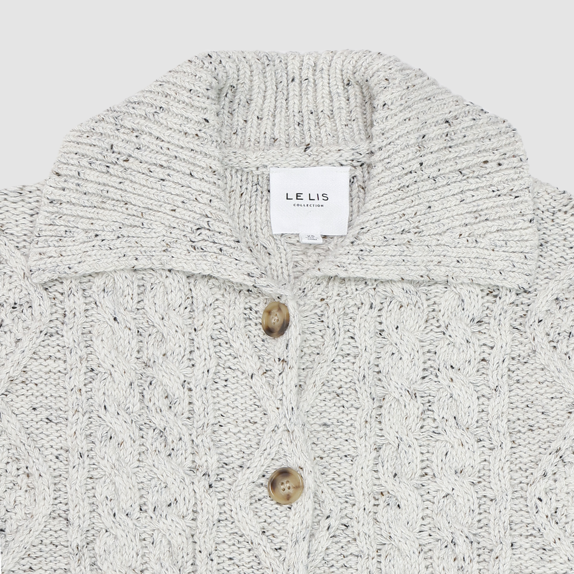 Wren Cable Knit Collared Cardigan