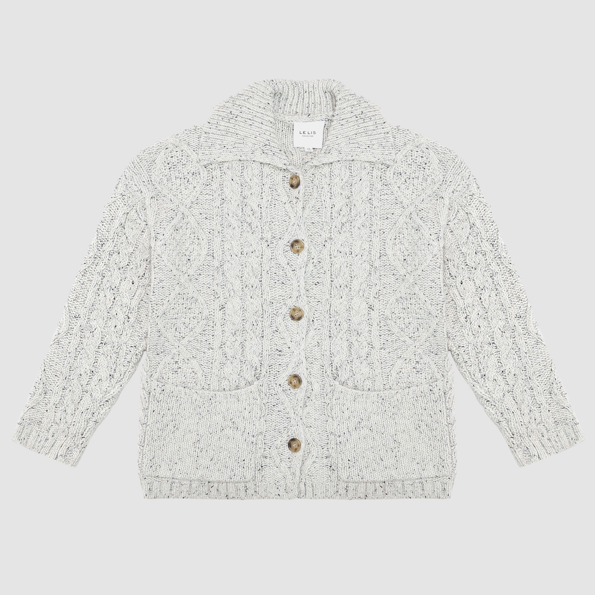 Wren Cable Knit Collared Cardigan